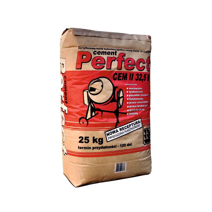 Cement portlandzki wieloskładnikowy Włodar Perfect II/C-M (V-LL) 32,5R 25 kg