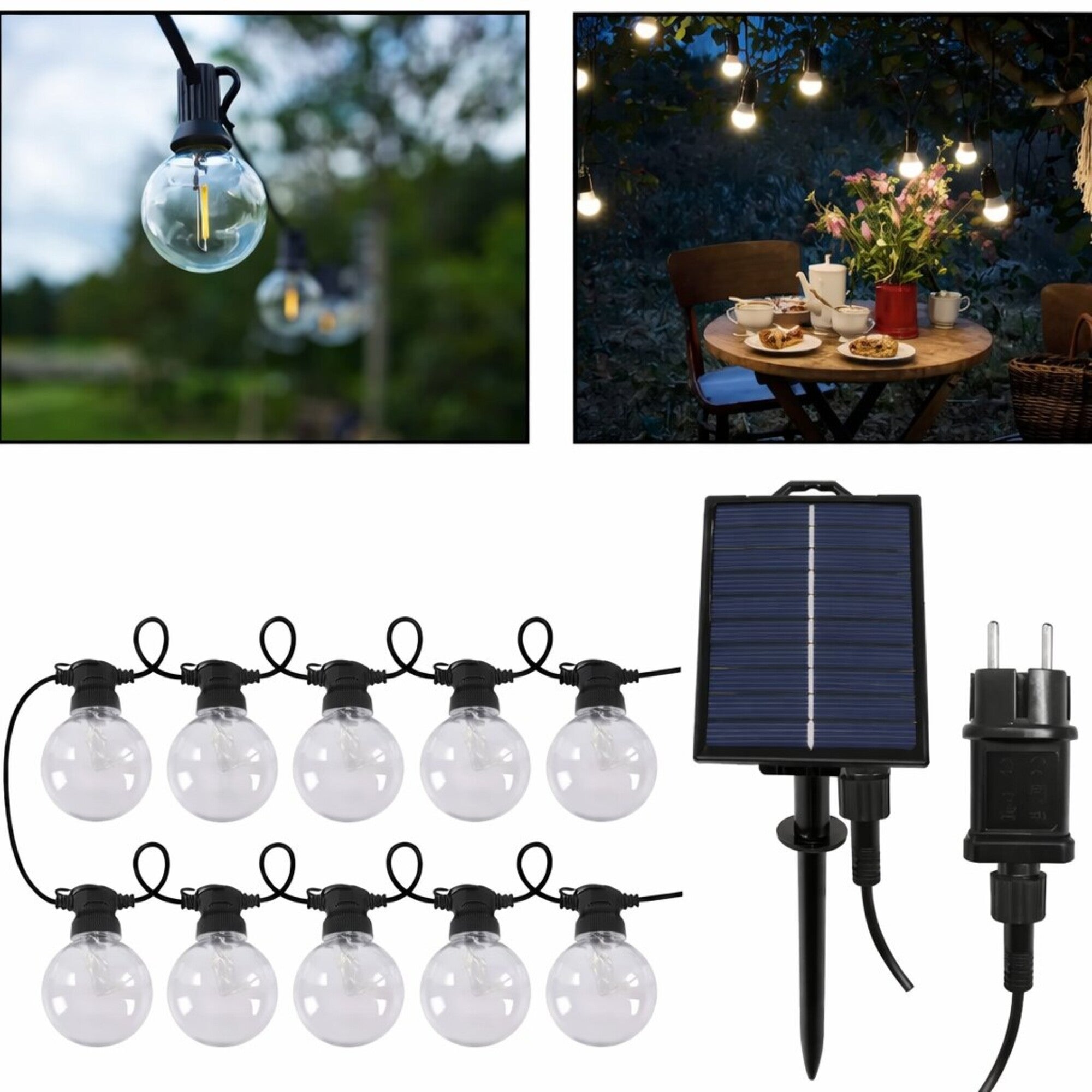 Girlanda Gloria 5m 10xE27 230V/solarna 1