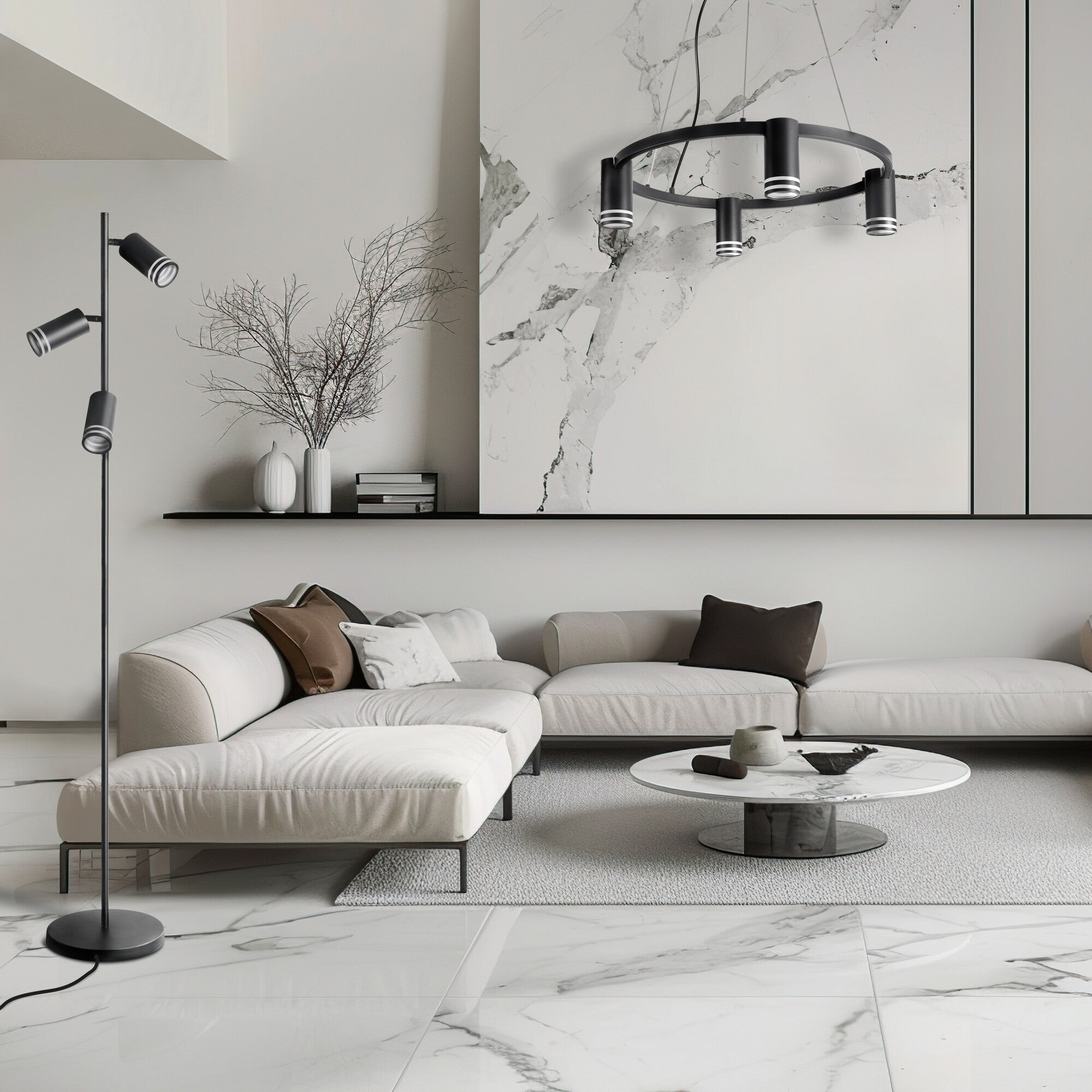 Lampa podłogowa Roma, czarna 1