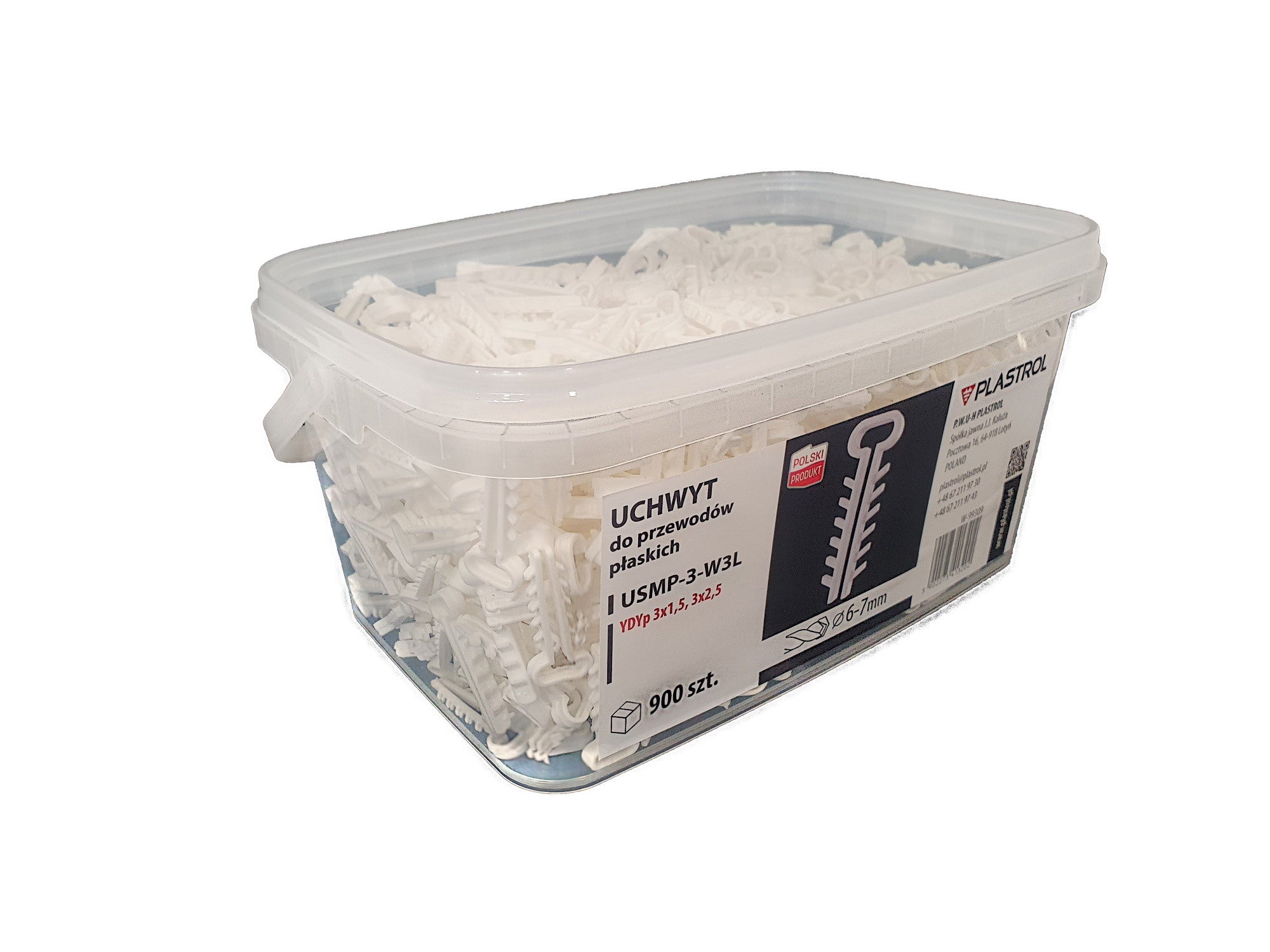 Uchwyt USMP-3 do przewodów płaskich 3x1,5/3x2,5, 900 szt. 1