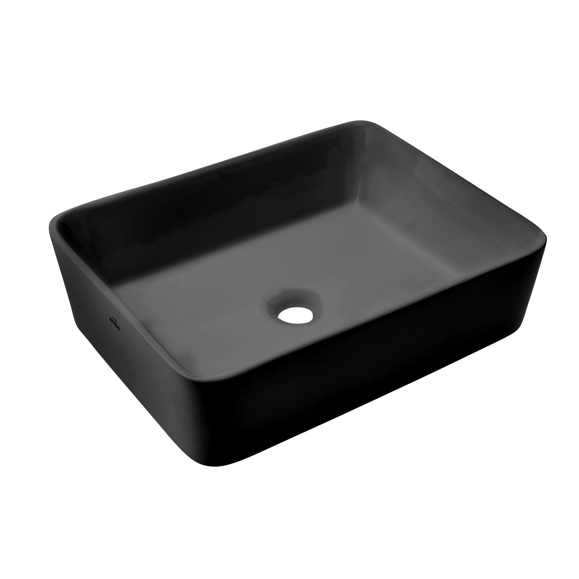 Umywalka nablatowa Invena Nyks 48.5 cm czarna