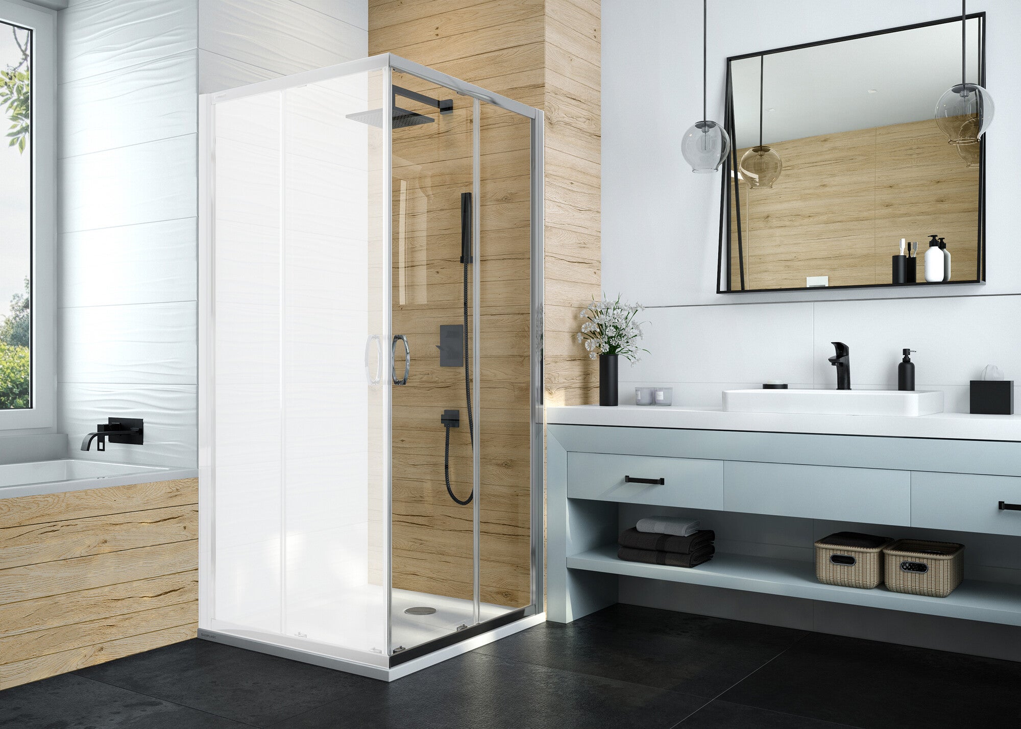 Kabina prysznicowa Sanplast Basic 100 cm 1