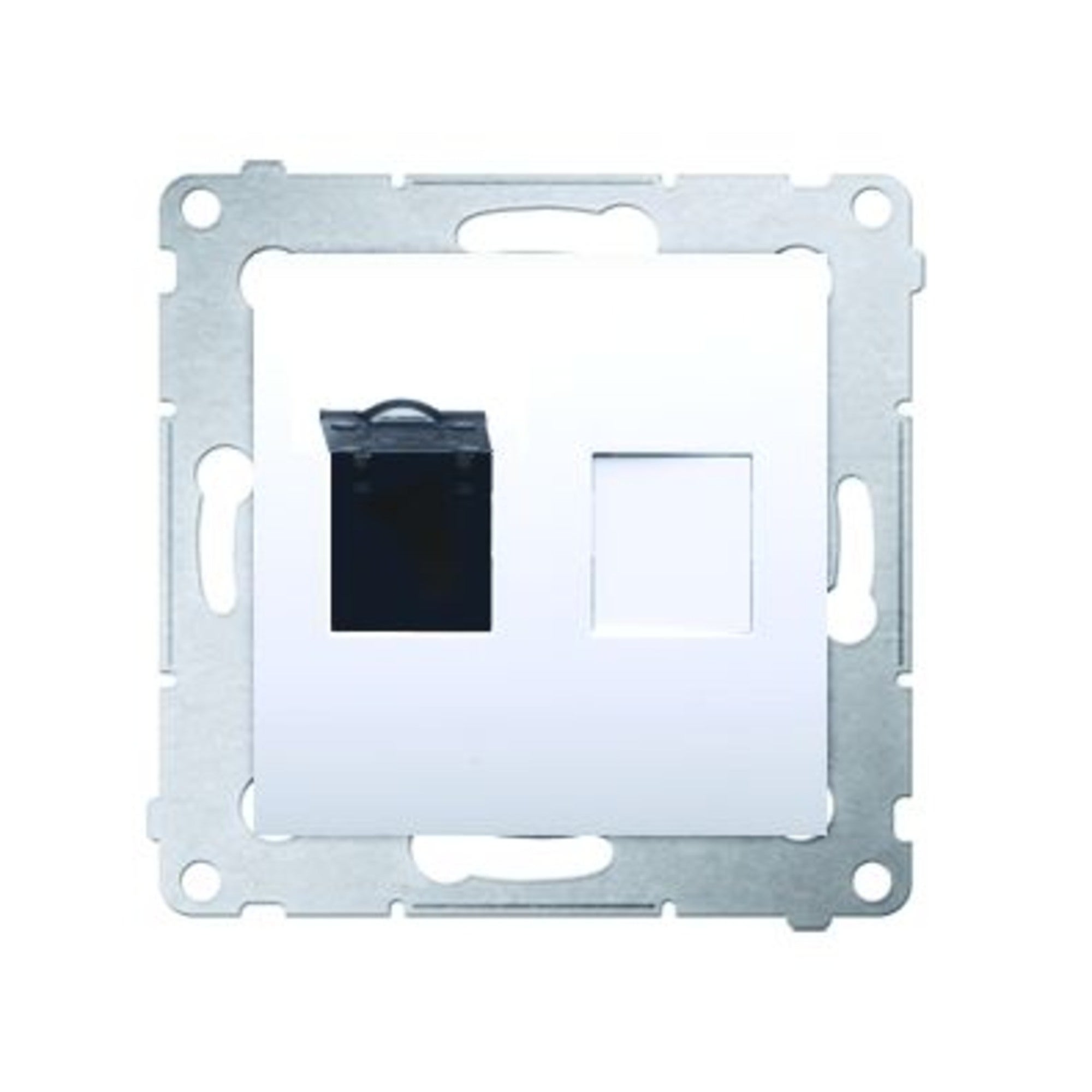 Simon 54 biały gniazdo komputerowe pojedyncze RJ45 1