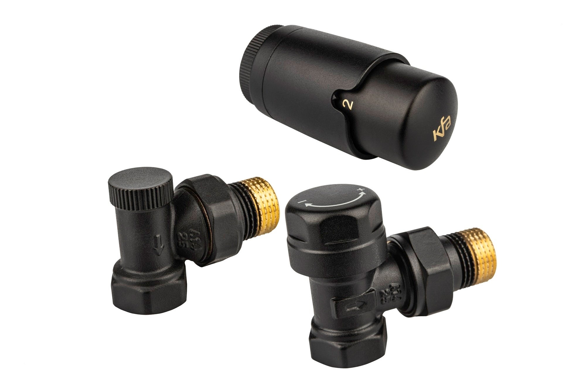 Zestaw termostatyczny kątowy 1/2 KOMFORT PRO czarny