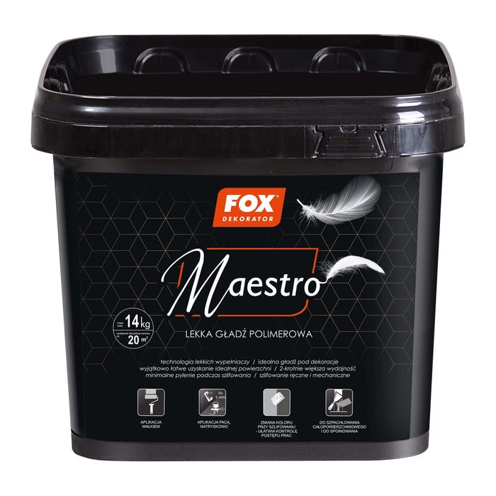 Lekka gładź polimerowa Fox Dekorator Maestro 14kg