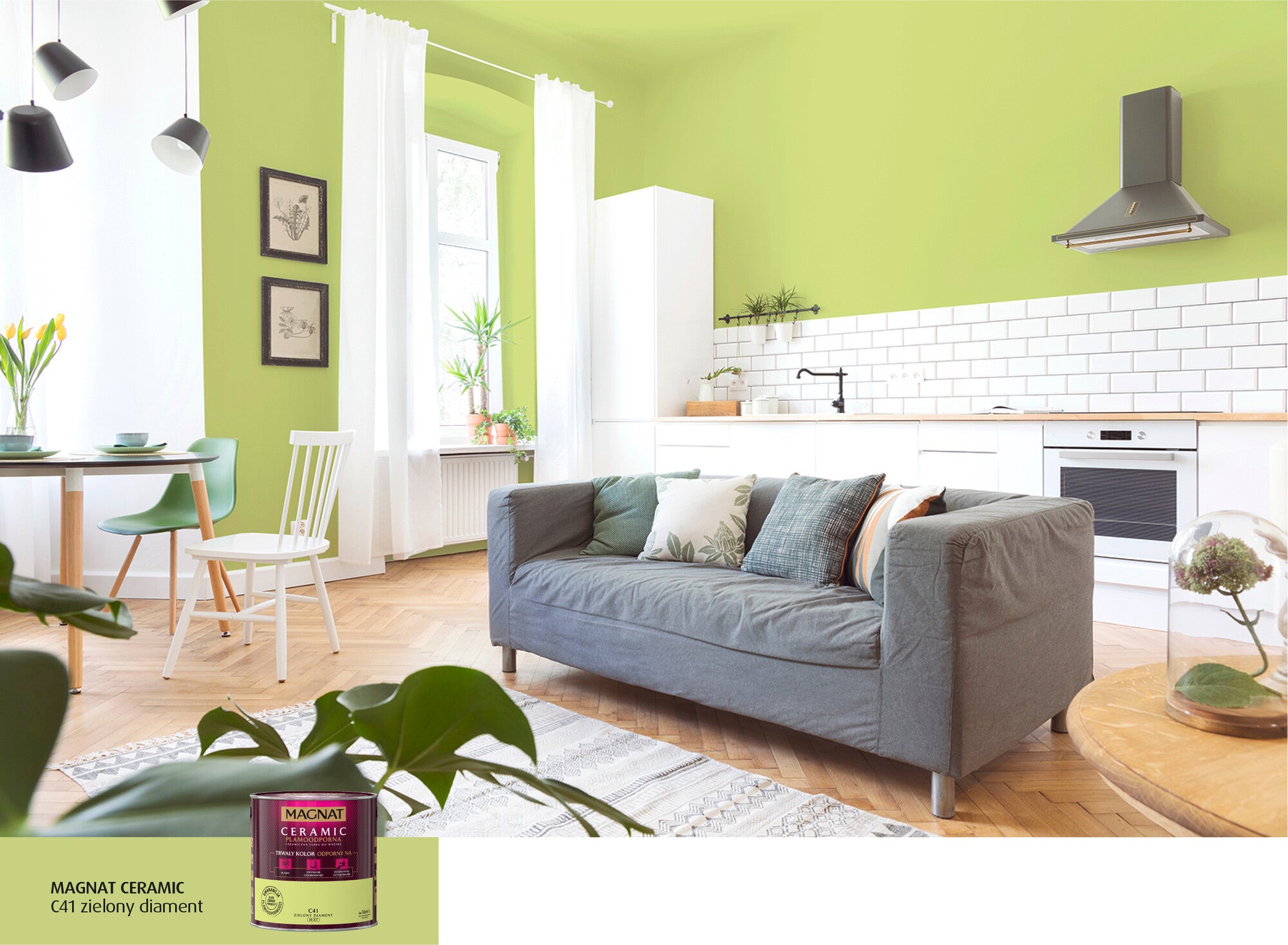 Farba Magnat Ceramic zielony diament 2,5l 1