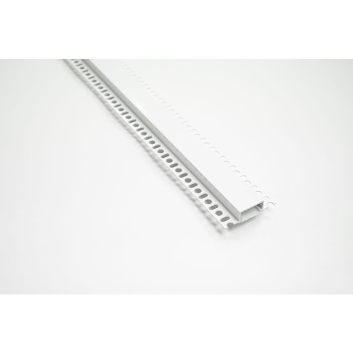 Zestaw profili Hiro aluminiowy natynkowy do taśm LED 8-10mm lakierowany biały 2m 24x20mm