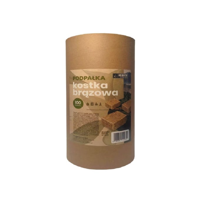 Rozpałka brązowa 100 kostek tuba