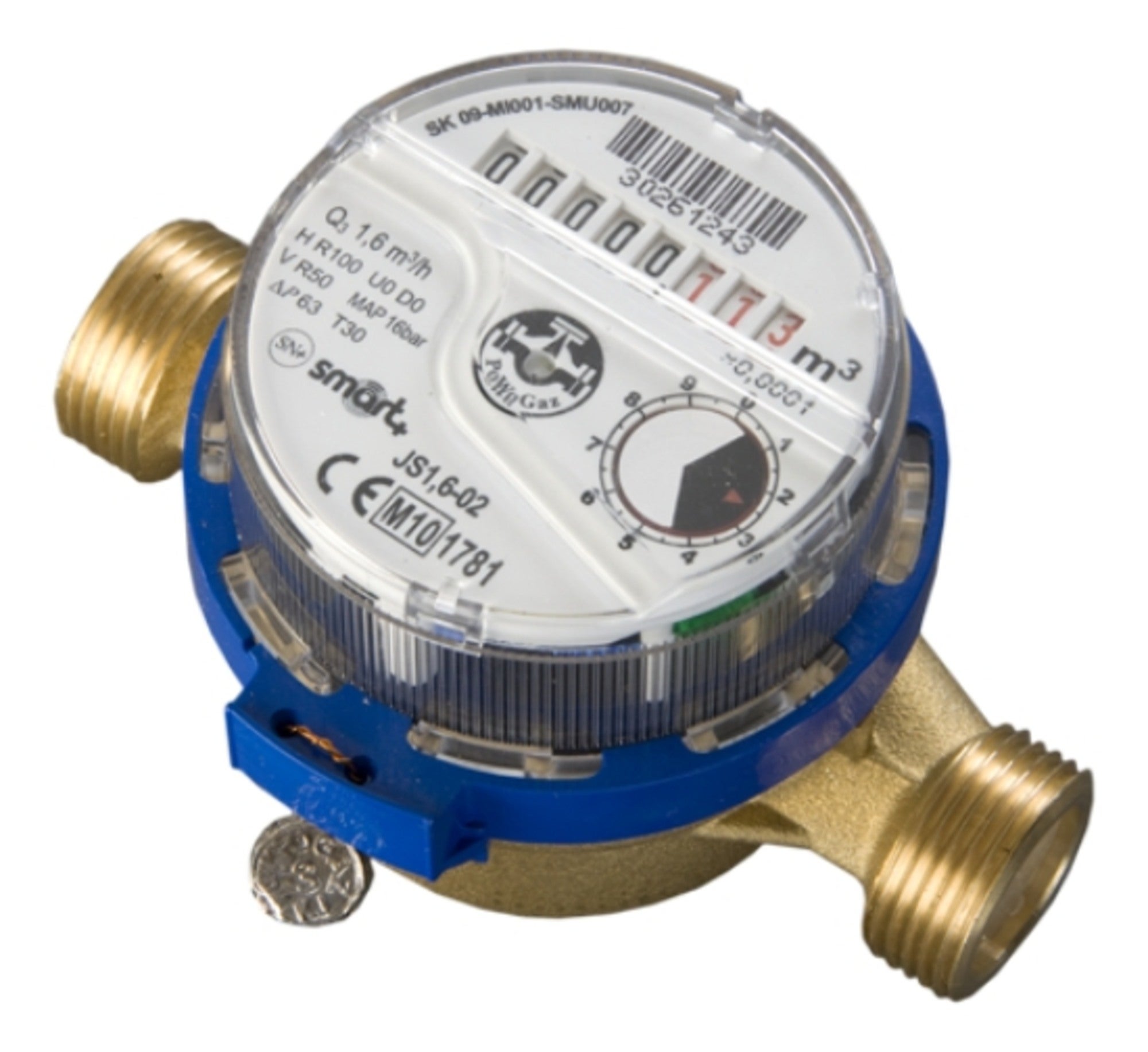 Wodomierz do zimnej wody użytkowej 1/2" 1,6 m3/h 1