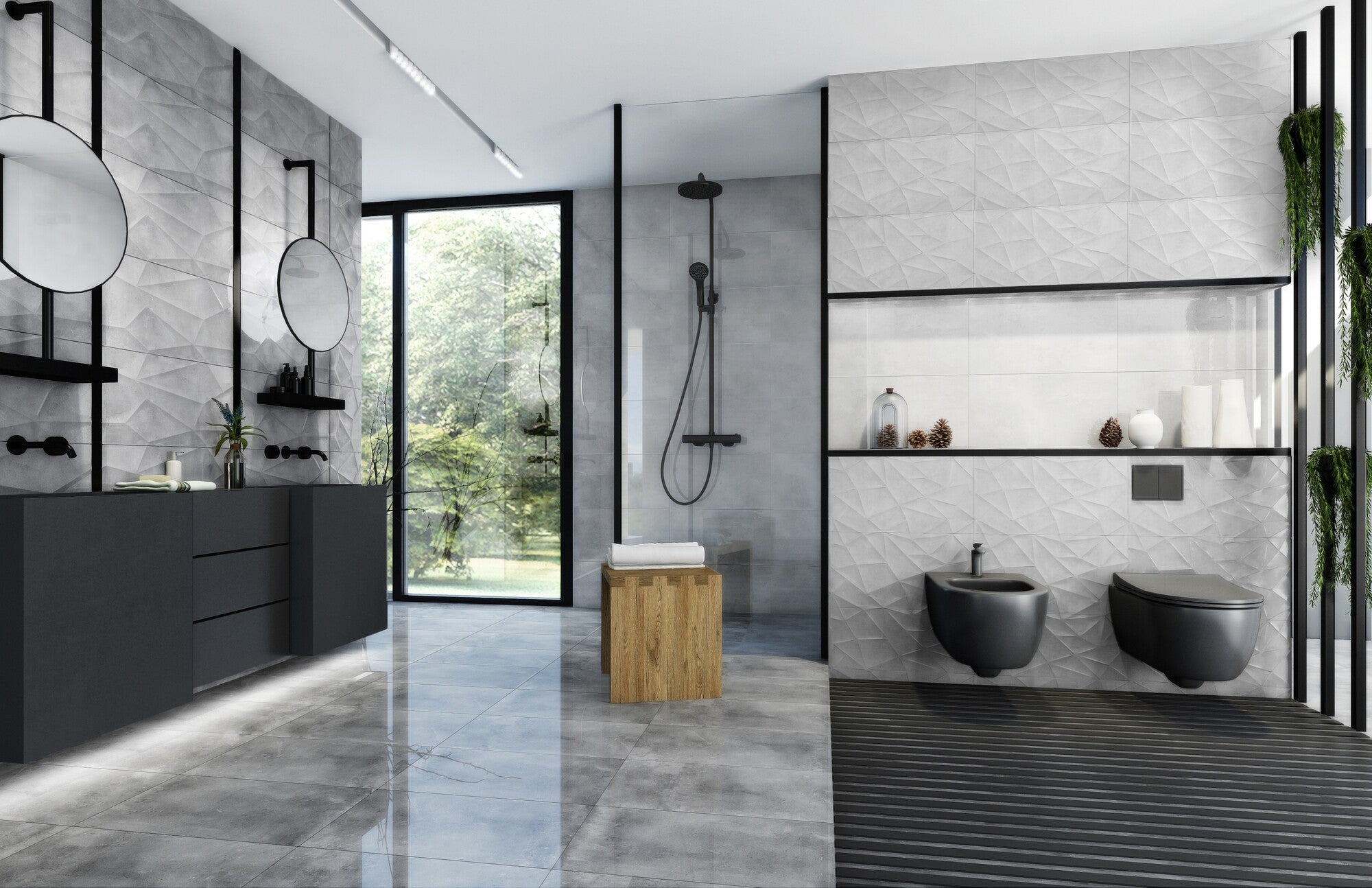 Płytka ścienna Chicago Dark Grey 30x60 cm 0.9m2 2