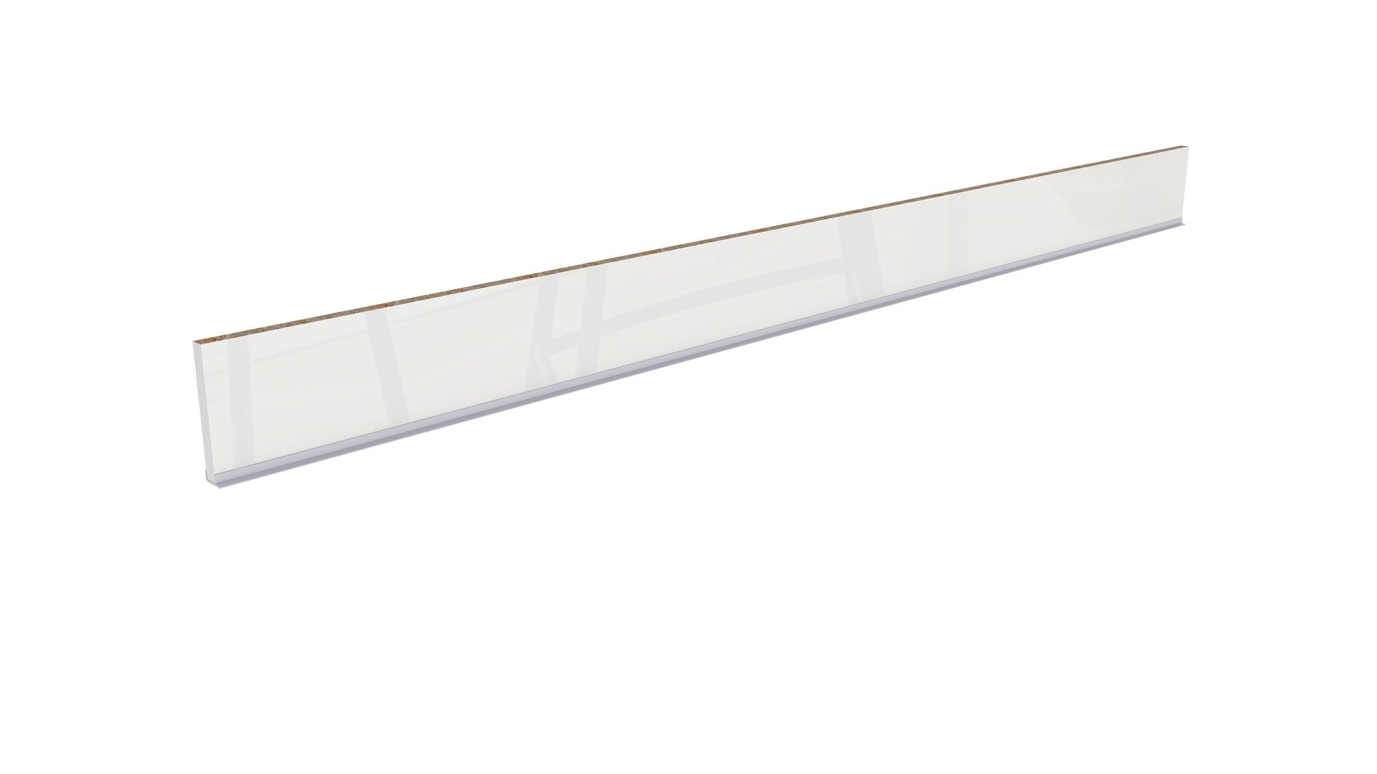 Cokół kuchenny boczny z uszczelką akryl biały połysk 2000x150 0