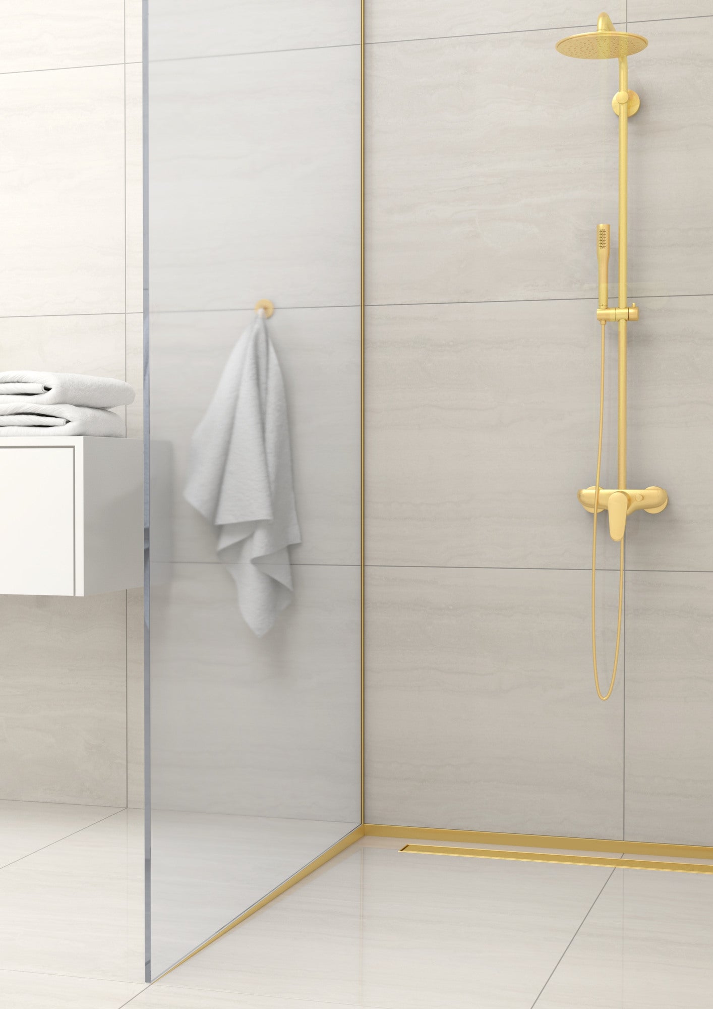 Listwa spadkowa podłogowa lewa 120 cm złota 6