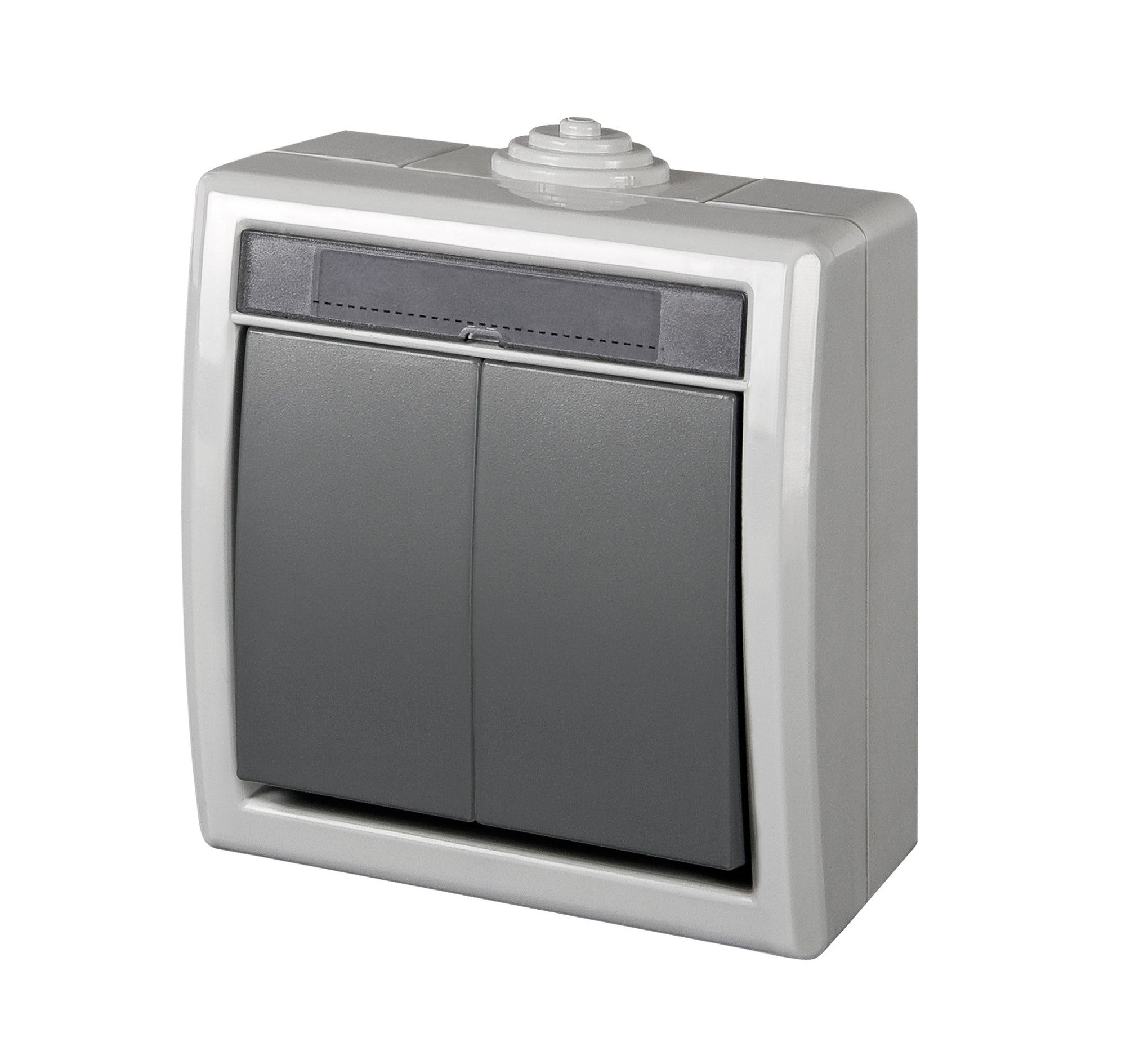 Elektroplast Aquant szary łącznik podwójny IP55 1