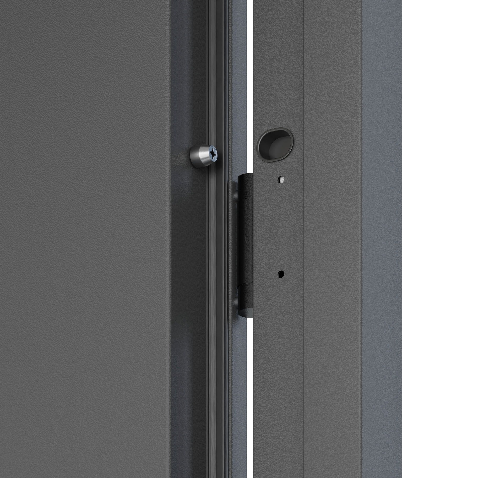 Drzwi stalowe BARCELONA szklone antracyt 80 prawe 2