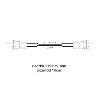 Złącze kątowe do taśm LED COB 8mm 2 pin dwustronne 12 24V DC 3A 1