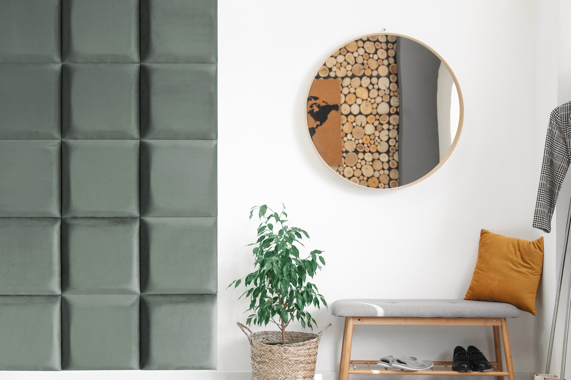 Panel tapicerowany SOFTLINE SL SQ 300x300 jasna zieleń 2