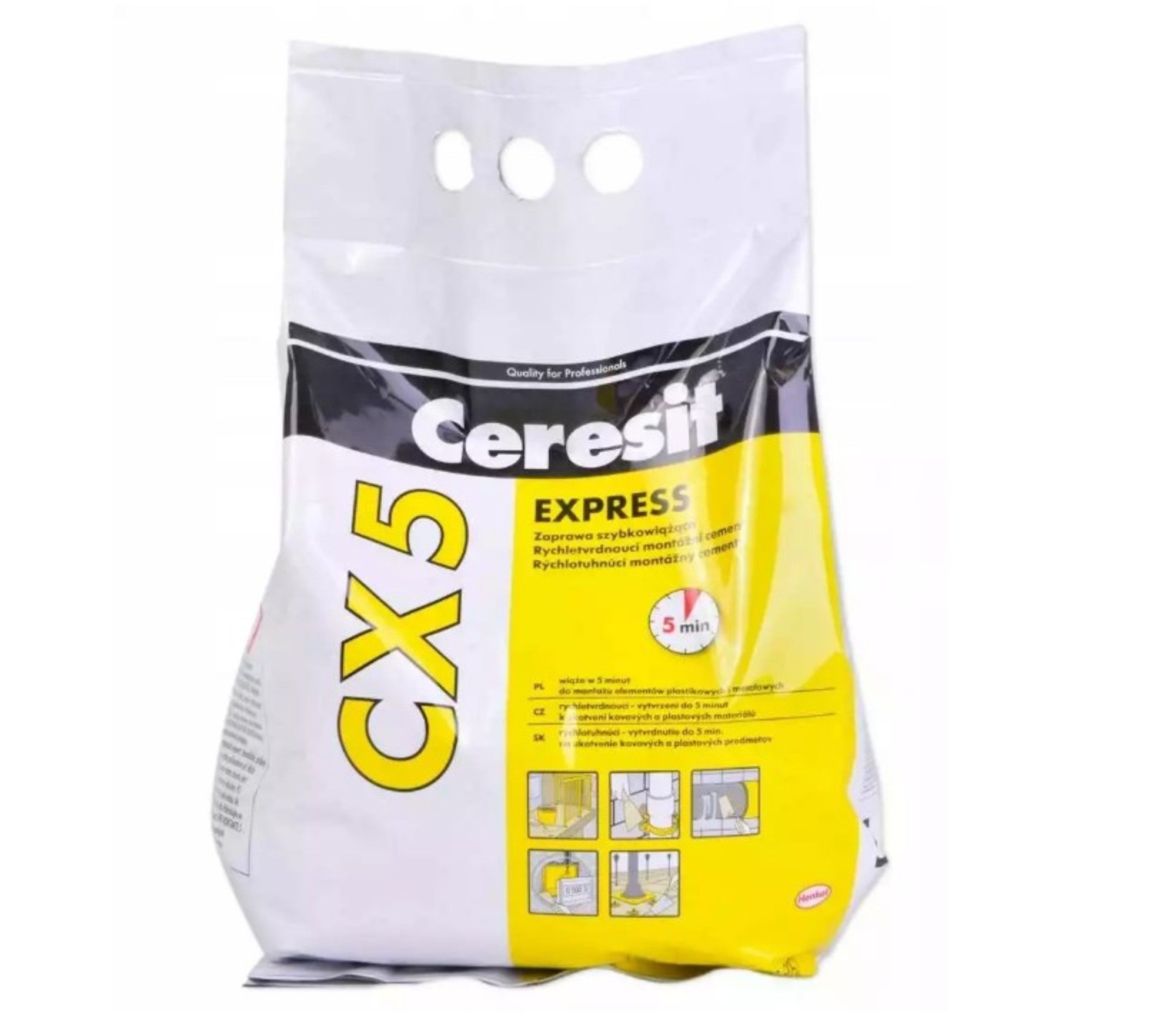 Zaprawa montażowa Ceresit CX5 5 kg, szybkowiążąca