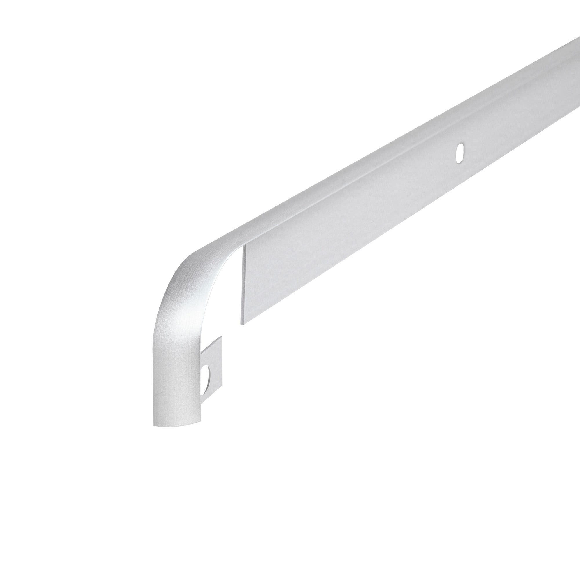 Listwa do blatu aluminiowa szczelinowa 28mm Cezar Srebrny mat 0,62m