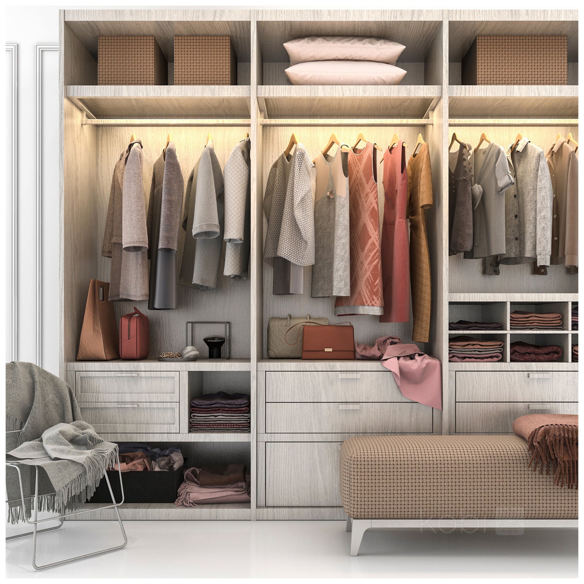 Oprawa meblowa LED WL 8W 800lm 3CCT 60cm z włącznikiem 1