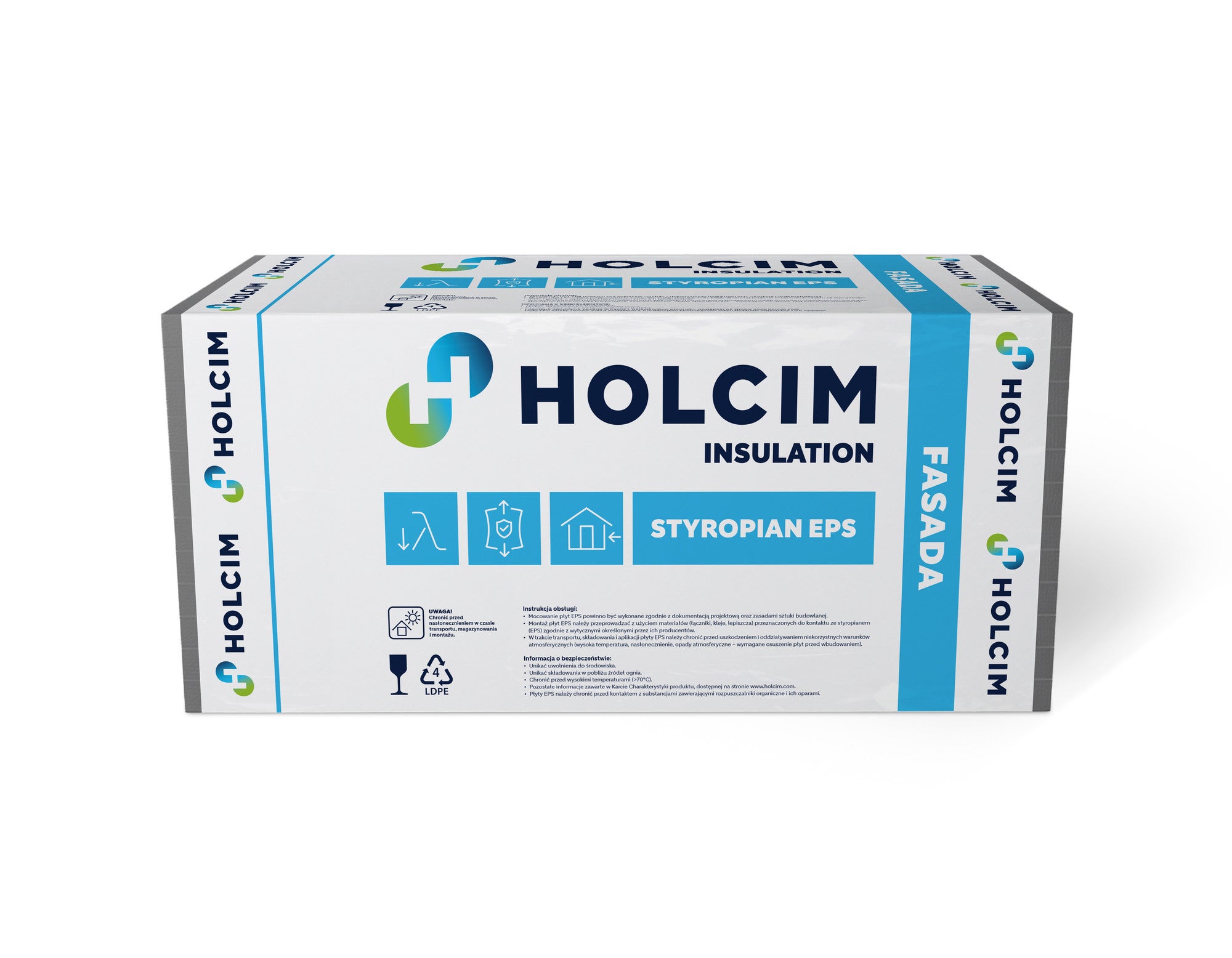 Styropian Holcim Fasada Standard 33 12 cm EPS 0.033 W/(mK) 2 m2