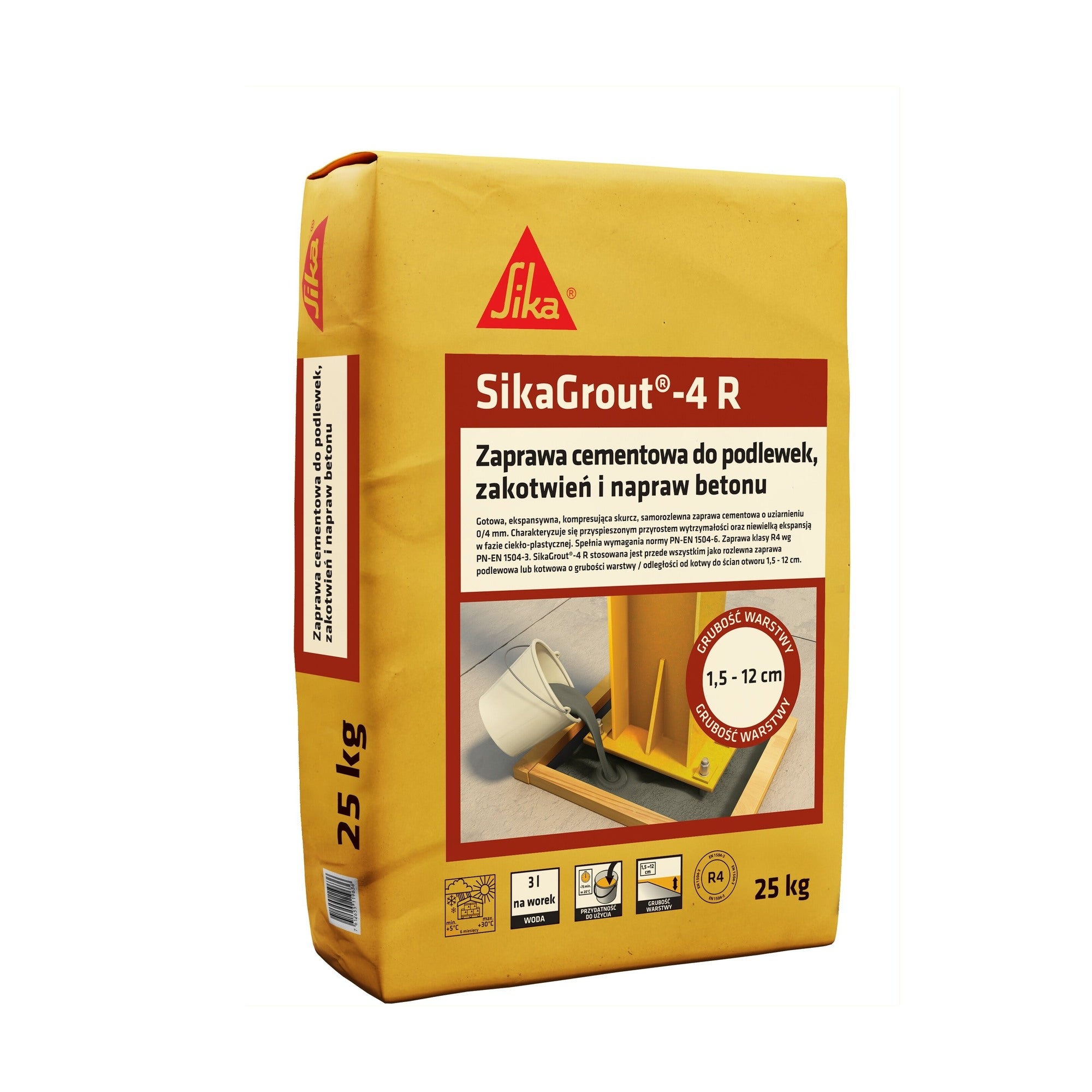 Zaprawa montażowa Sika Grout 4R 25 kg