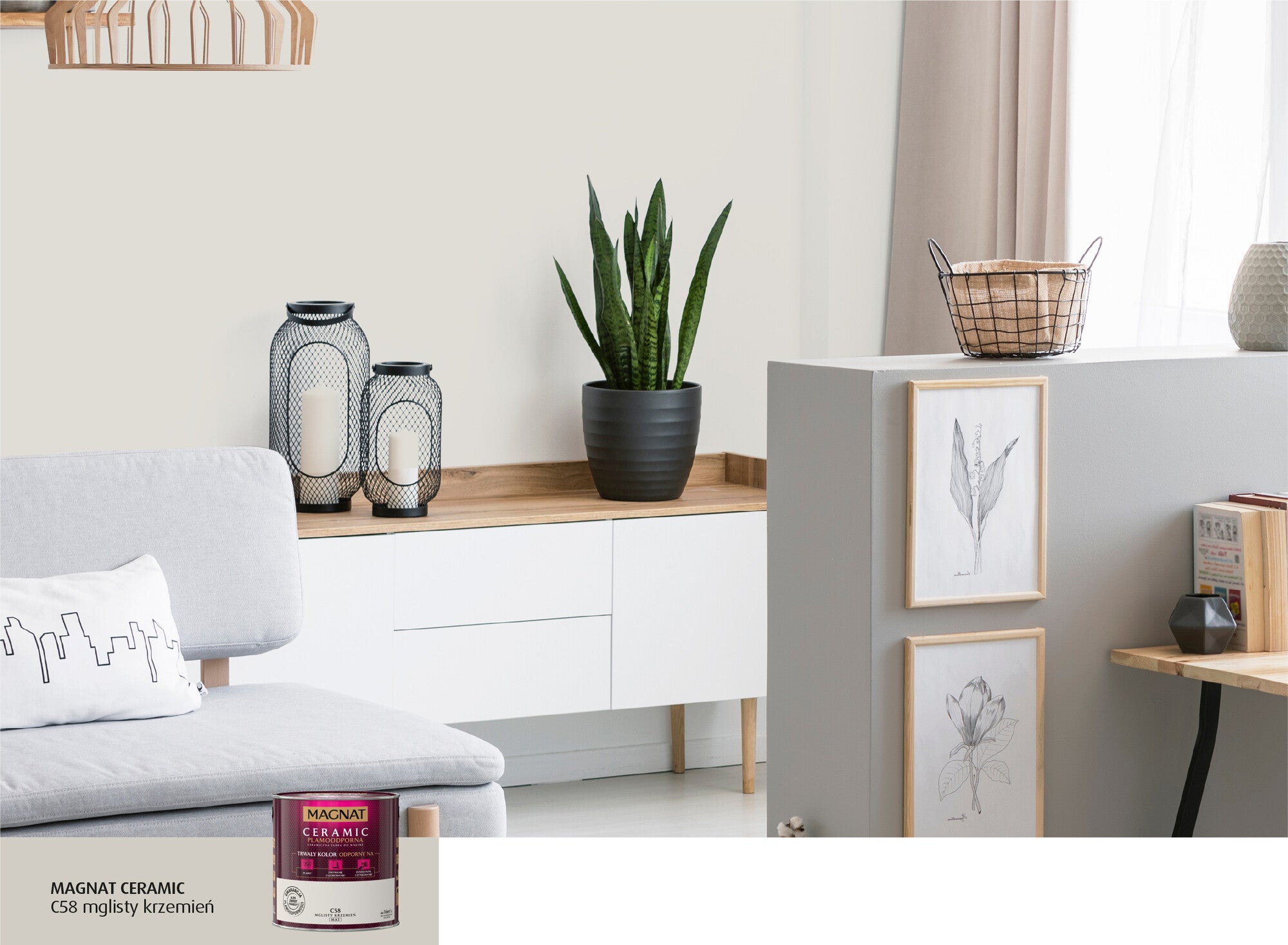 Farba Magnat Ceramic mglisty krzemień 2,5l 1