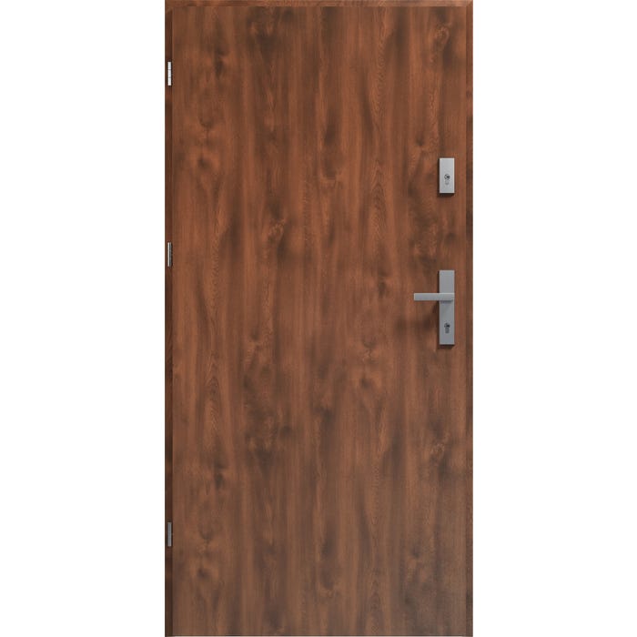 Drzwi zewnętrzne akustyczne 70 VIVALDI RC3/ 44dB orzech 80 lewe + zestaw okuć KL 3