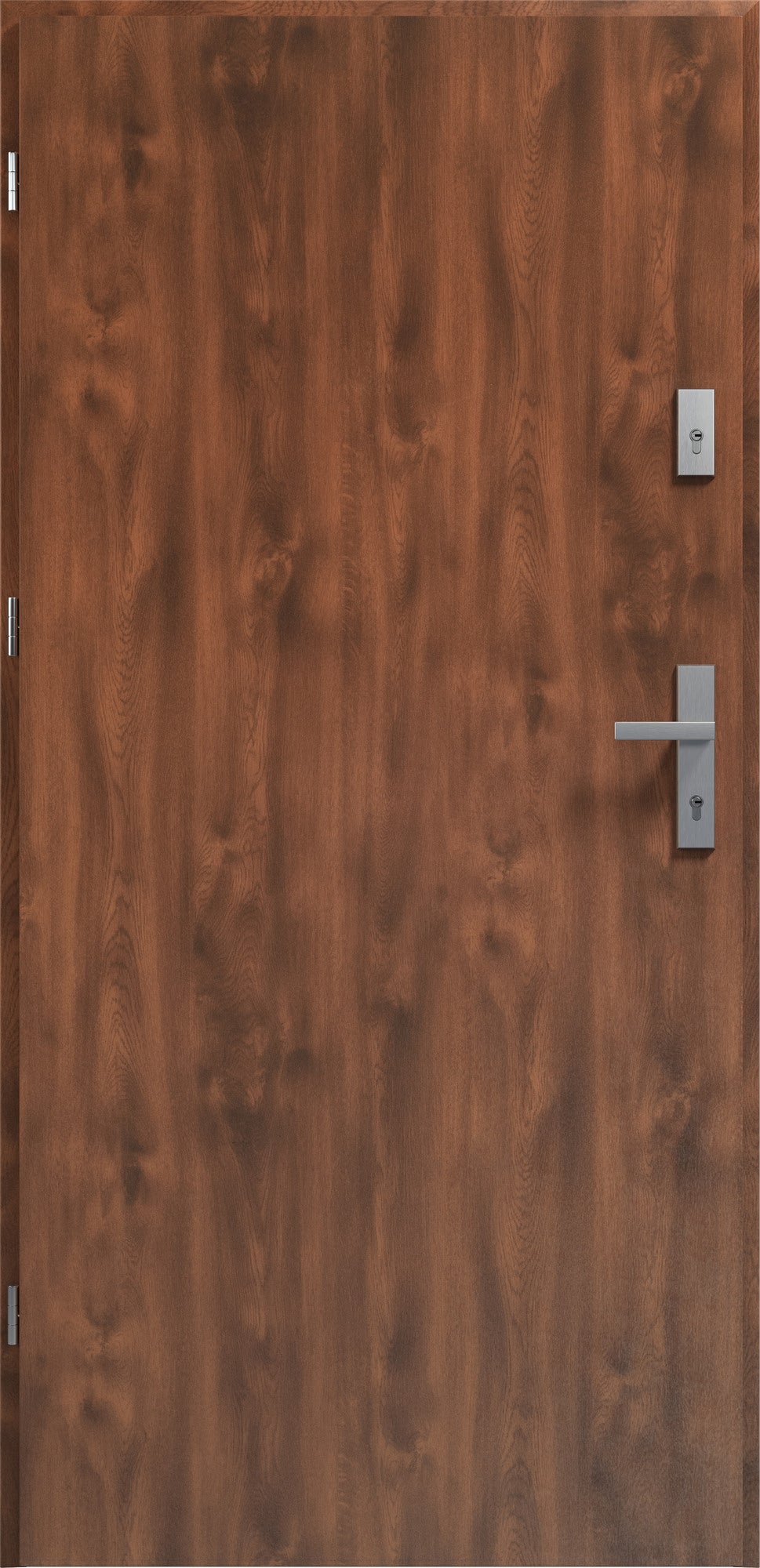 Drzwi zewnętrzne akustyczne 70 VIVALDI RC3/ 44dB orzech 90 lewe + zestaw okuć KL 3