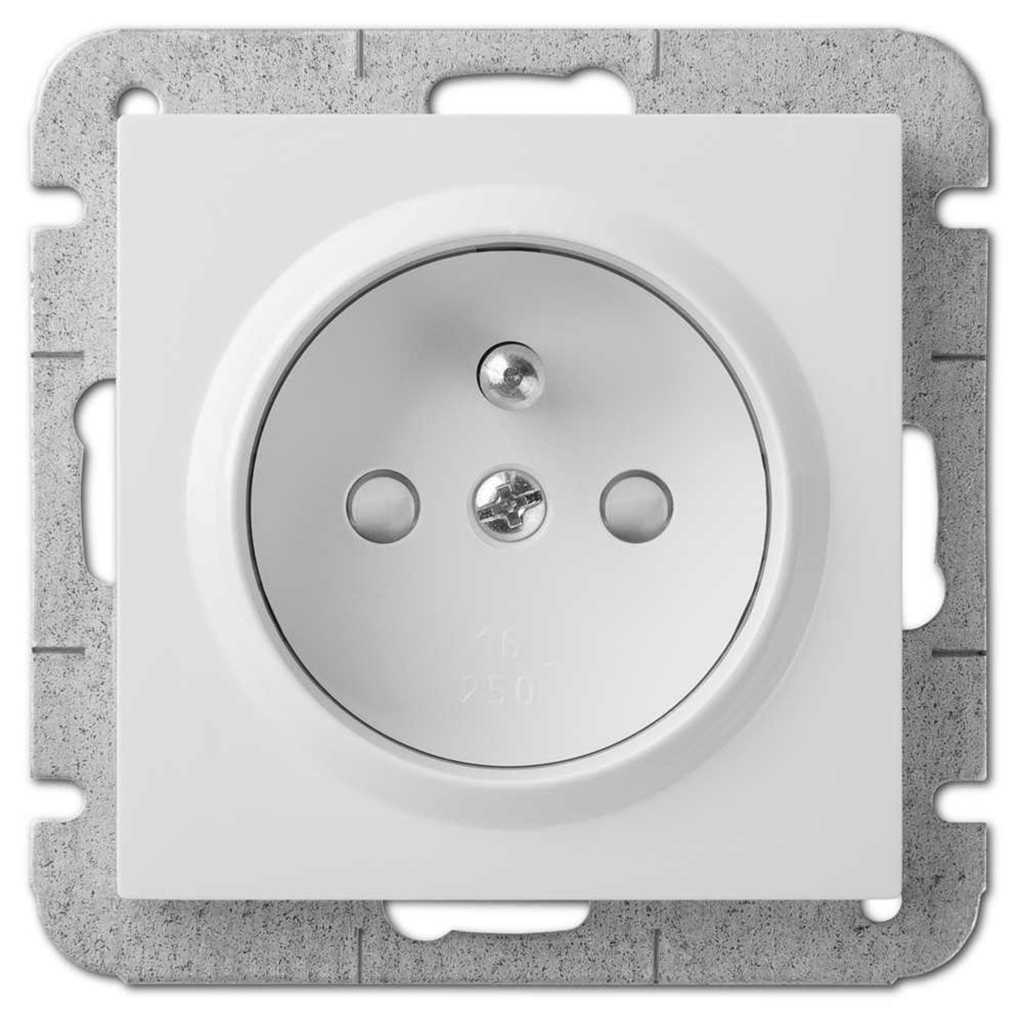 Elektroplast Senta biały gniazdo pojedyncze z uziemieniem 0