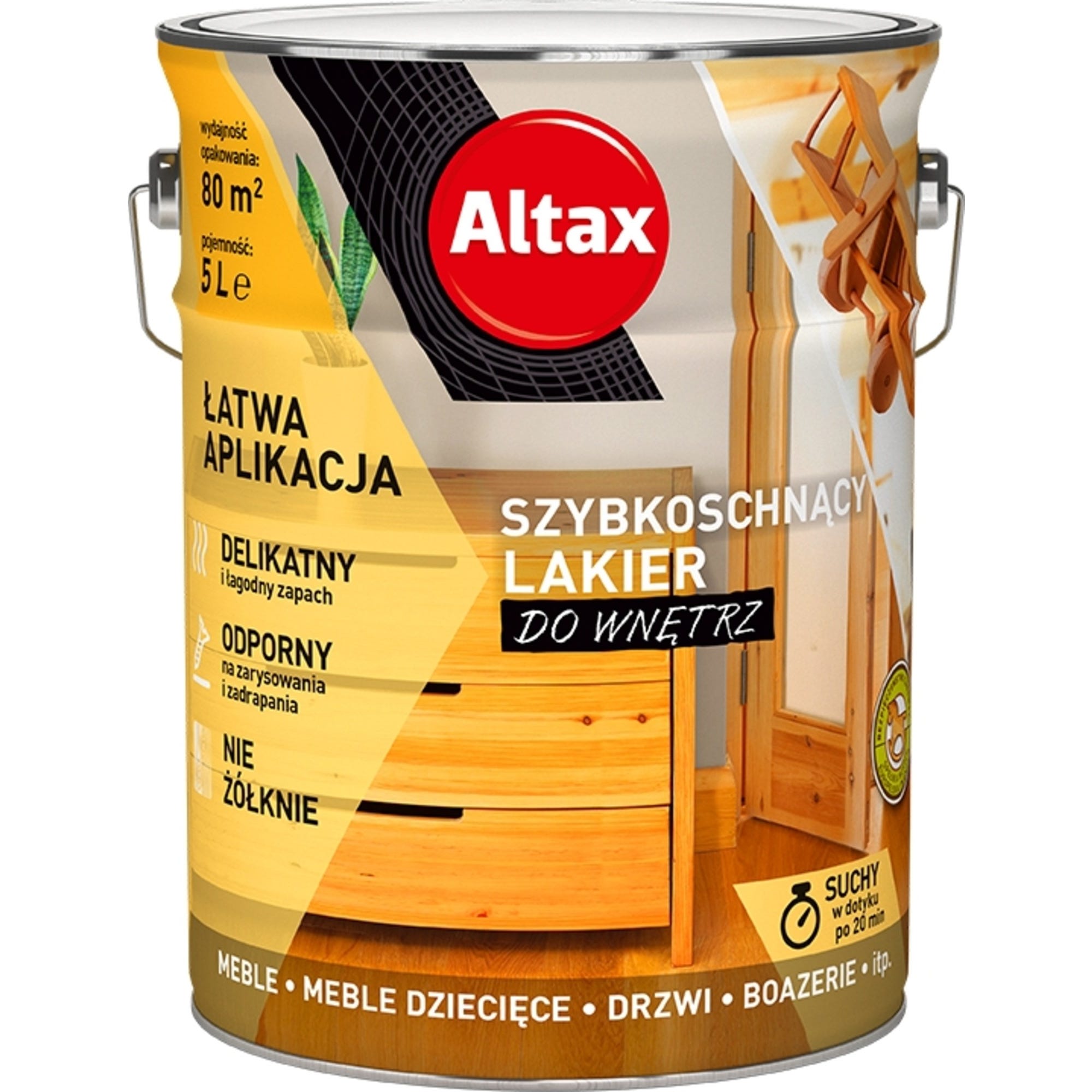 Lakier do drewna Altax połysk 5l 0