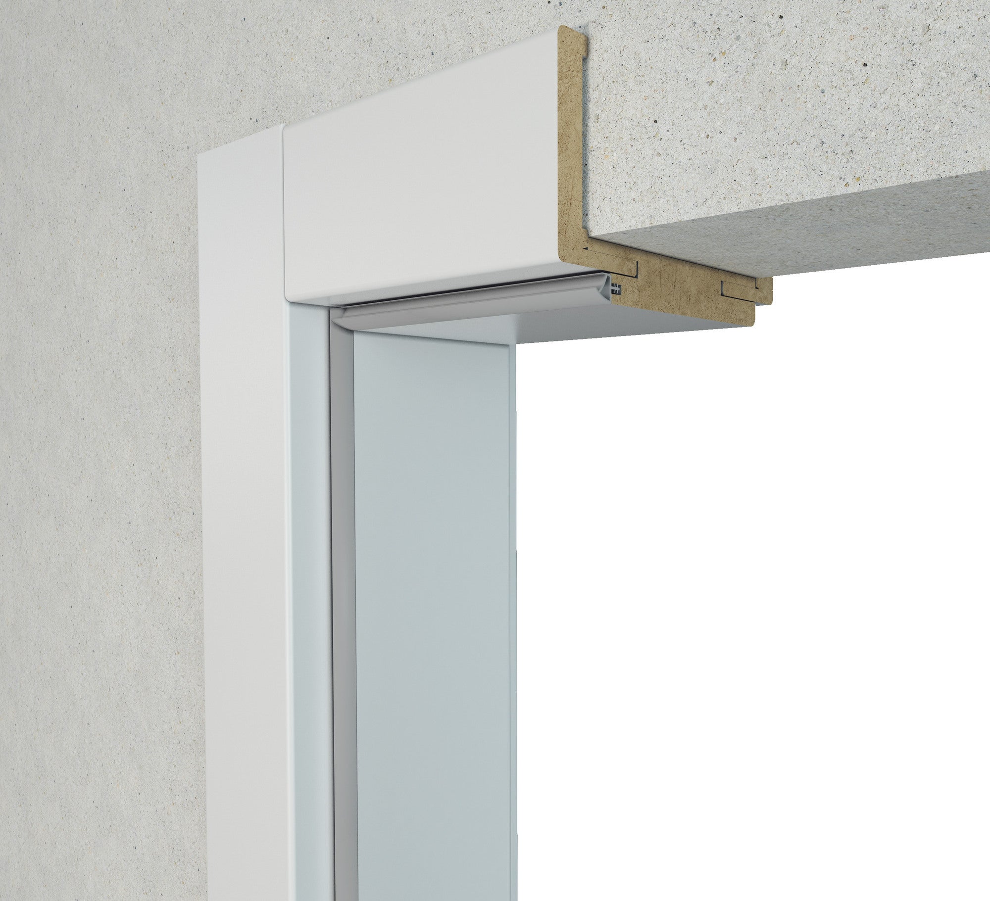 Ościeżnica regulowana bezprzylgowa V-Retto 80 prawa 180-220 komplet biały mat