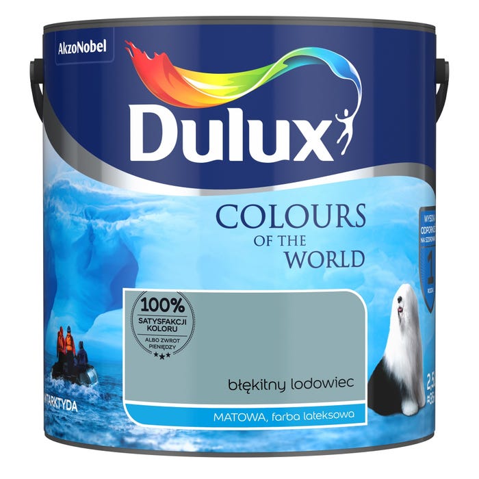 Farba Dulux Kolory Świata błękitny lodowiec 2,5l