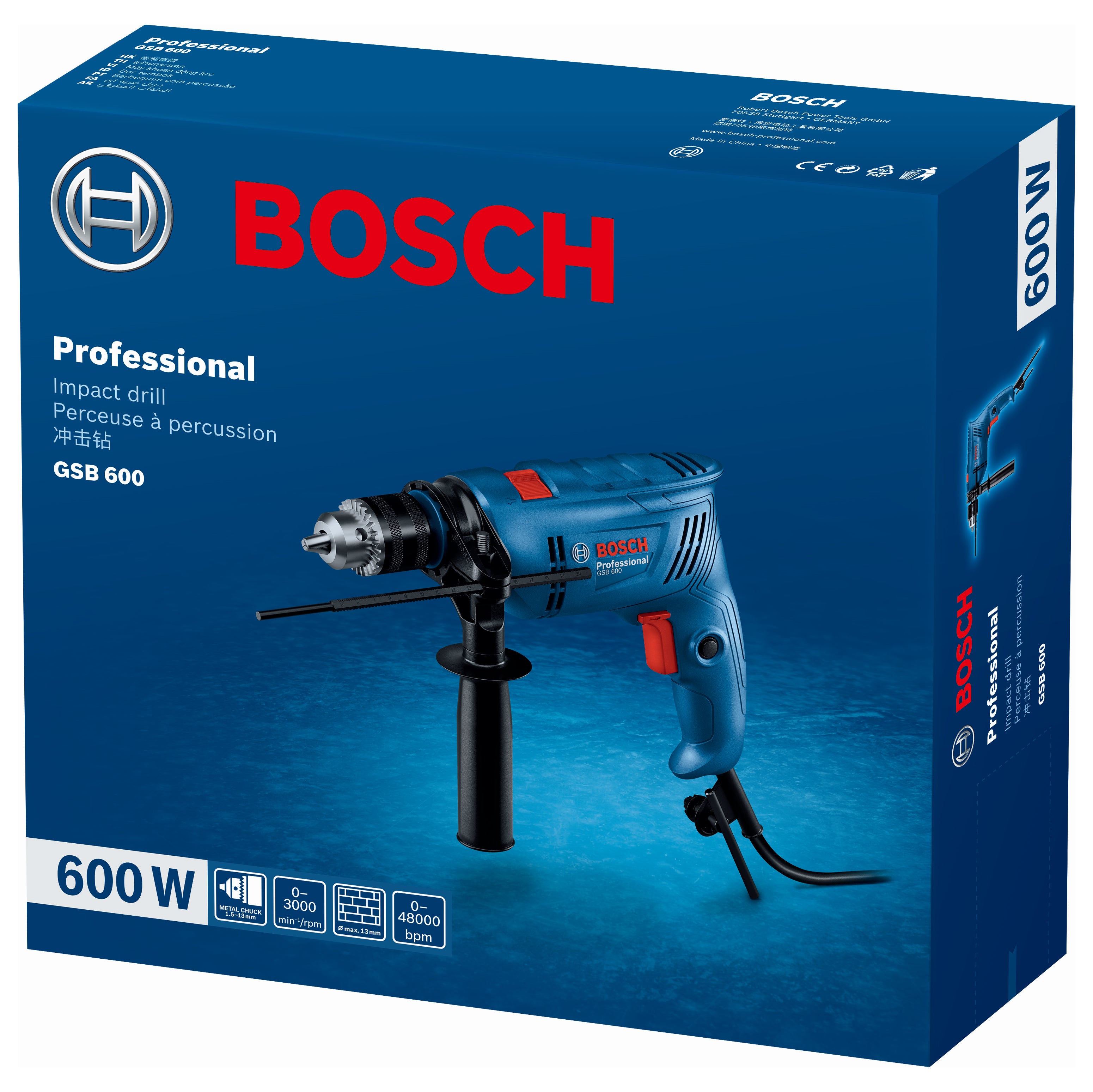 Wiertarka udarowa 600W GSB 600 Bosch 7