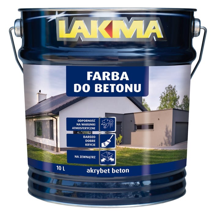 Farba Lakma Akrybet Beton ciemny brązowy 10L