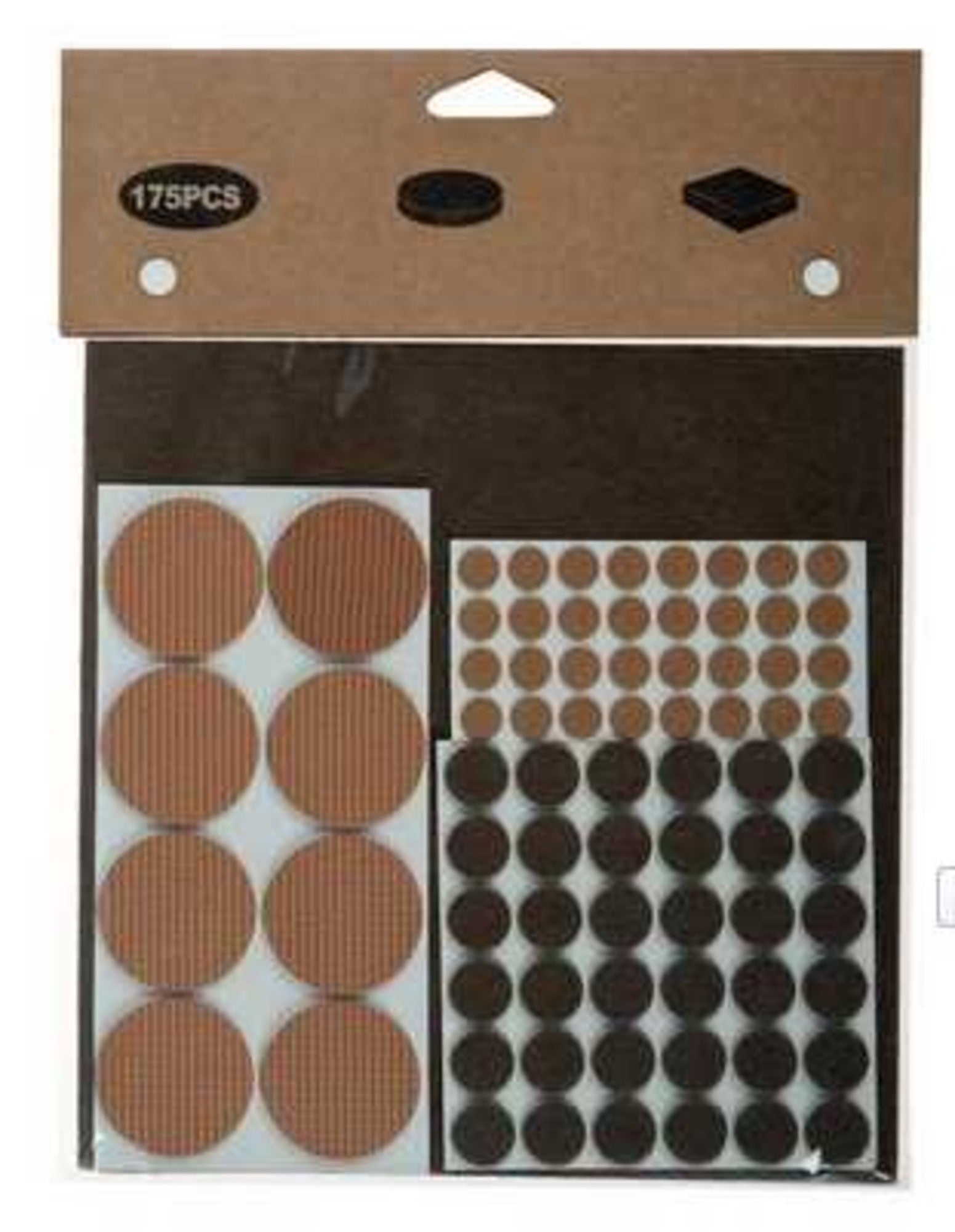 Podkładki filcowe samoprzylepne różne 175 szt. 0