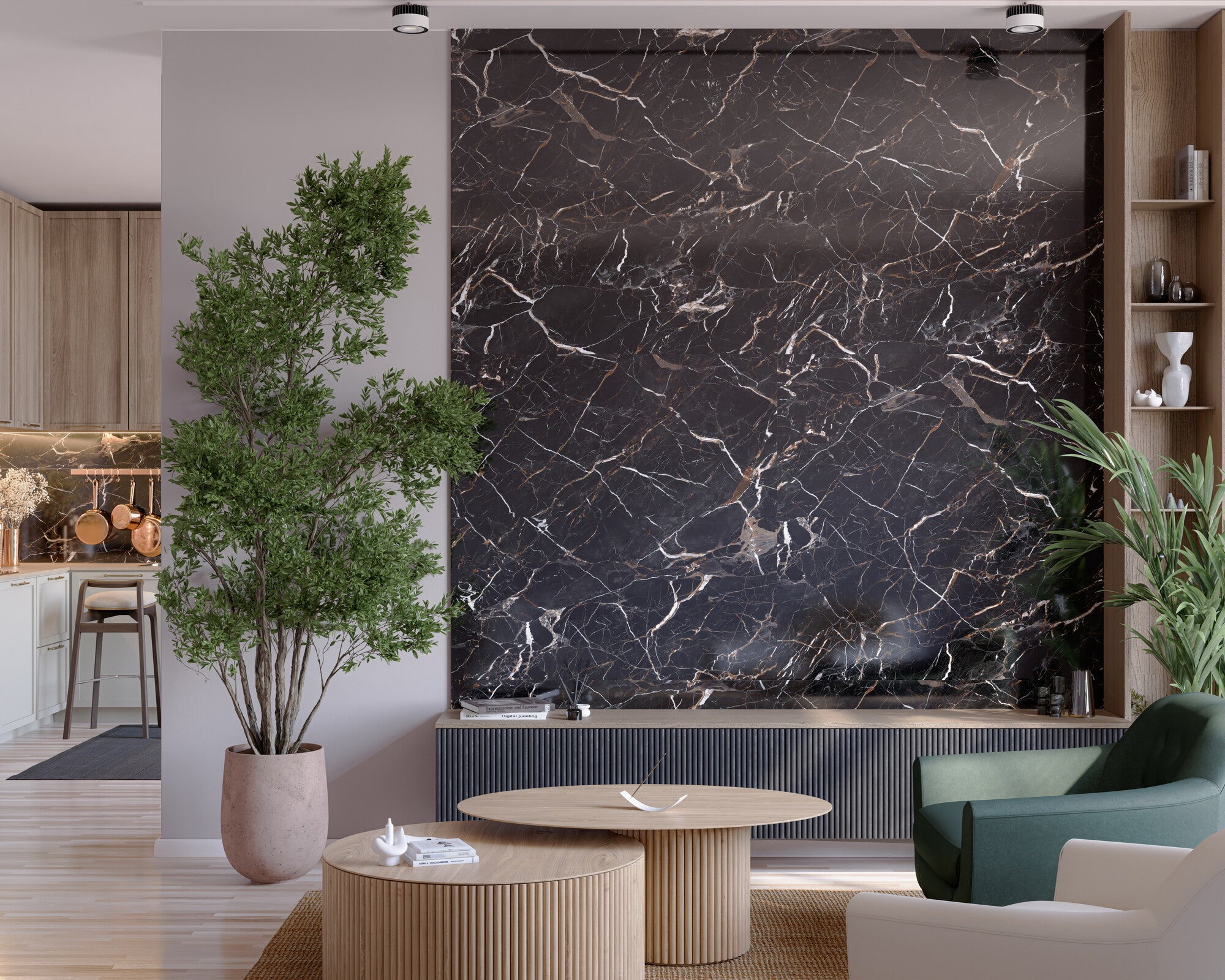 Panel ścienny SPC Carrara 4 mm czarny 70x40 2