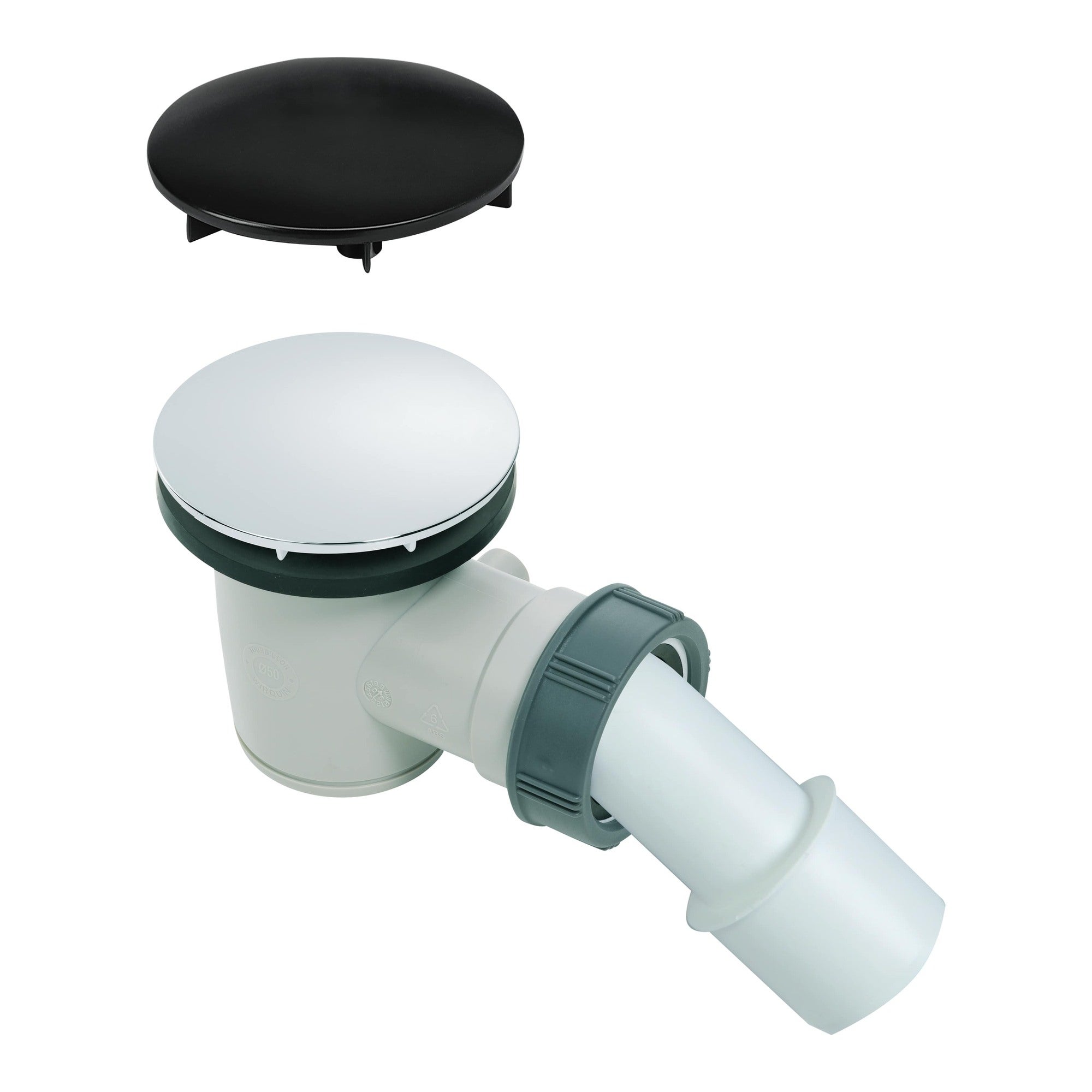 Syfon brodzikowy Tourbillion fi 50 mm, czyszczony od góry, chrom 2