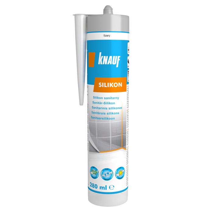 Silikon sanitarny Knauf szary 280 ml
