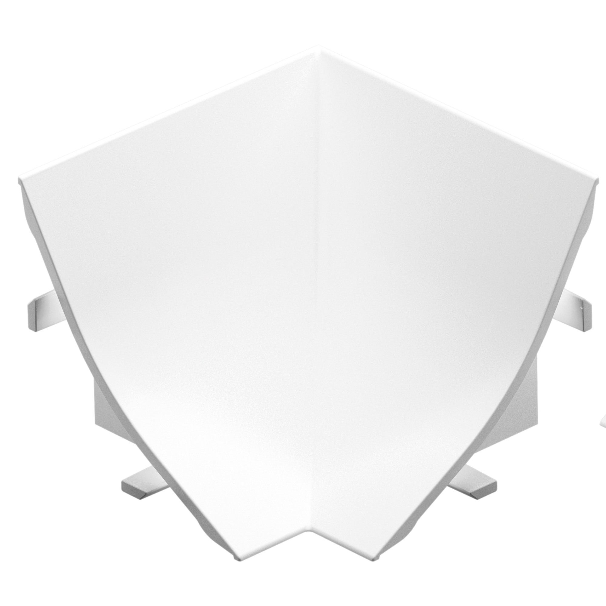 Narożnik wewnętrzny do listwy przyblatowej wklęsłej szerokiej 10szt. Cezar Biały RAL9003 mat