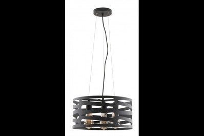 Oprawa sufitowa MARISA 3x E27, czarny, średnica 40cm, materiał metal