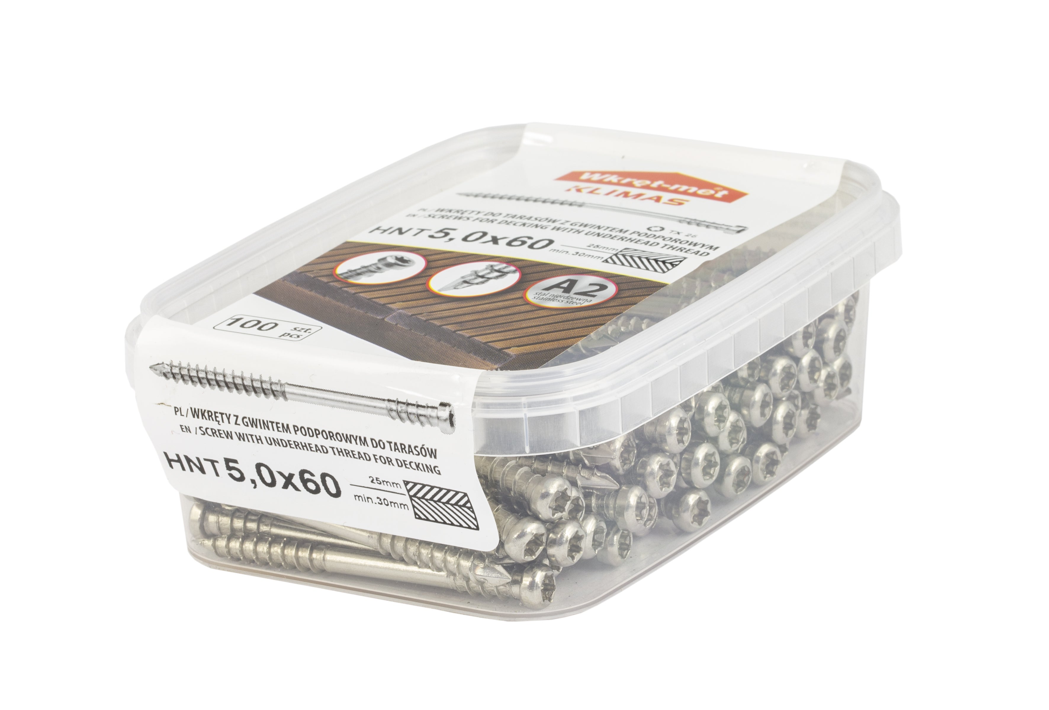 Wkręt tarasowy HNT 5x60 mm (100 szt.) 1