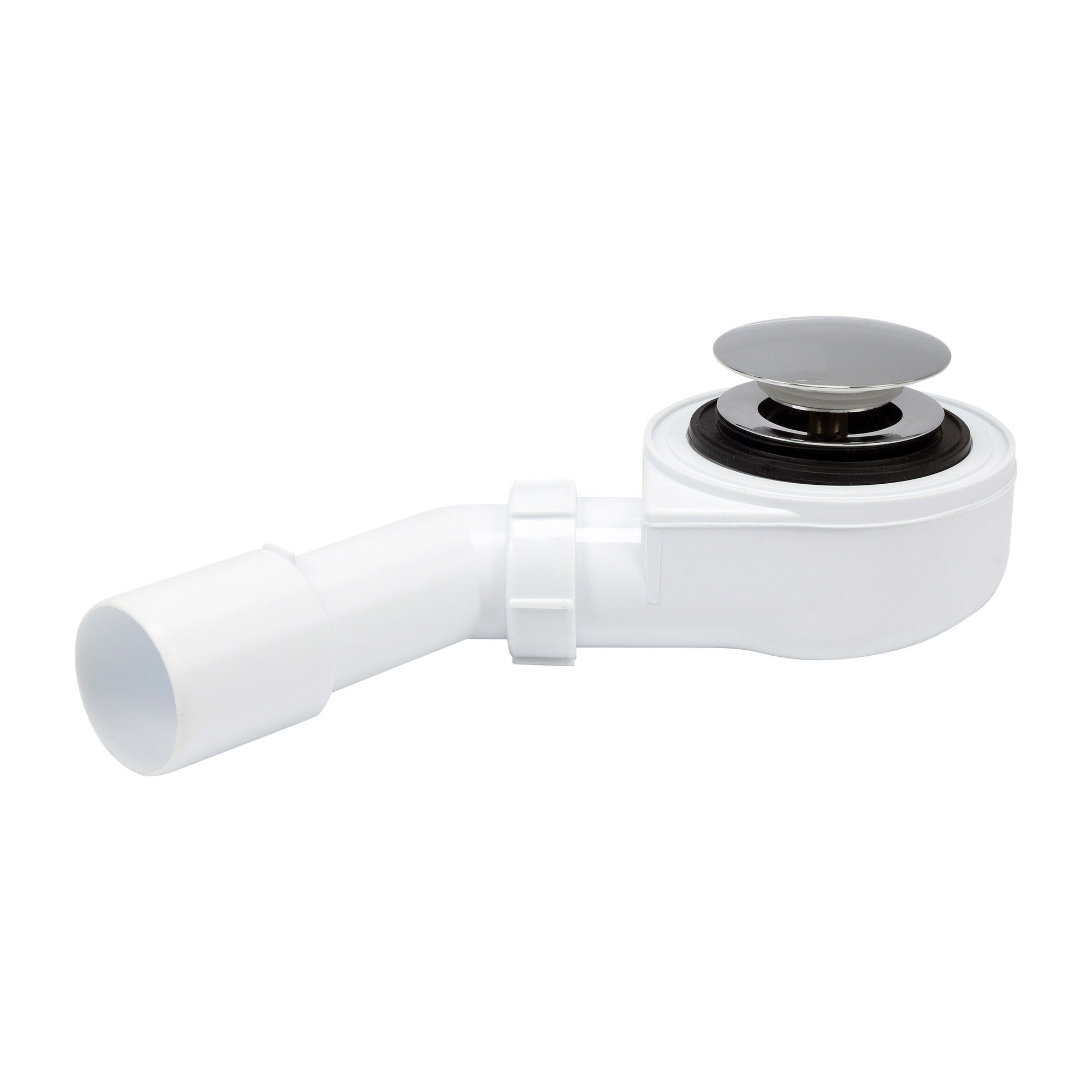 Syfon brodzikowy fi 50, mm, niski, chrom