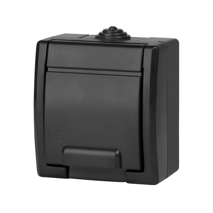 Aquant gniazdo 2P+Z IP55 antracyt