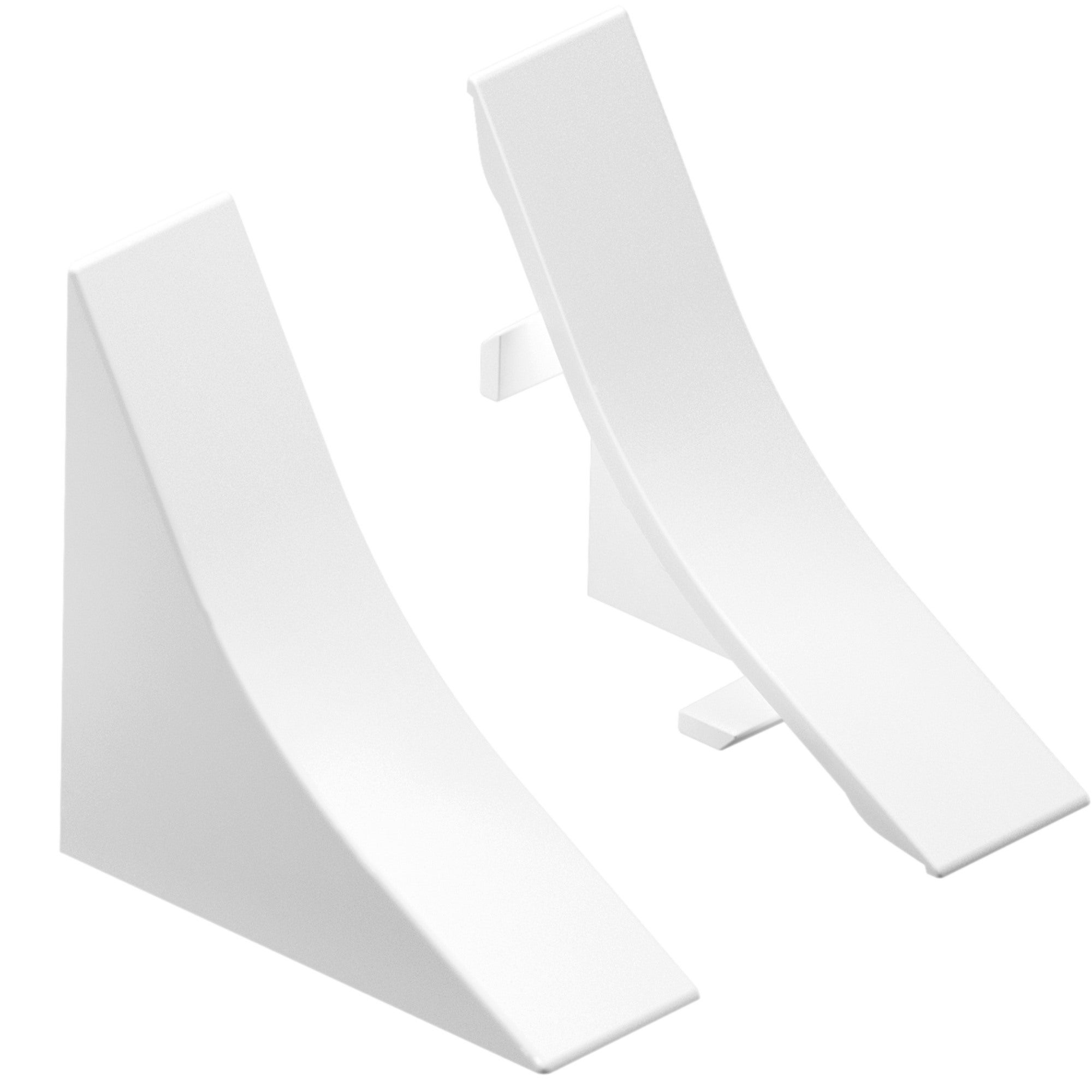 Zaślepki do listwy przyblatowej wklęsłej szerokiej 10szt. Cezar Biały RAL9003 mat