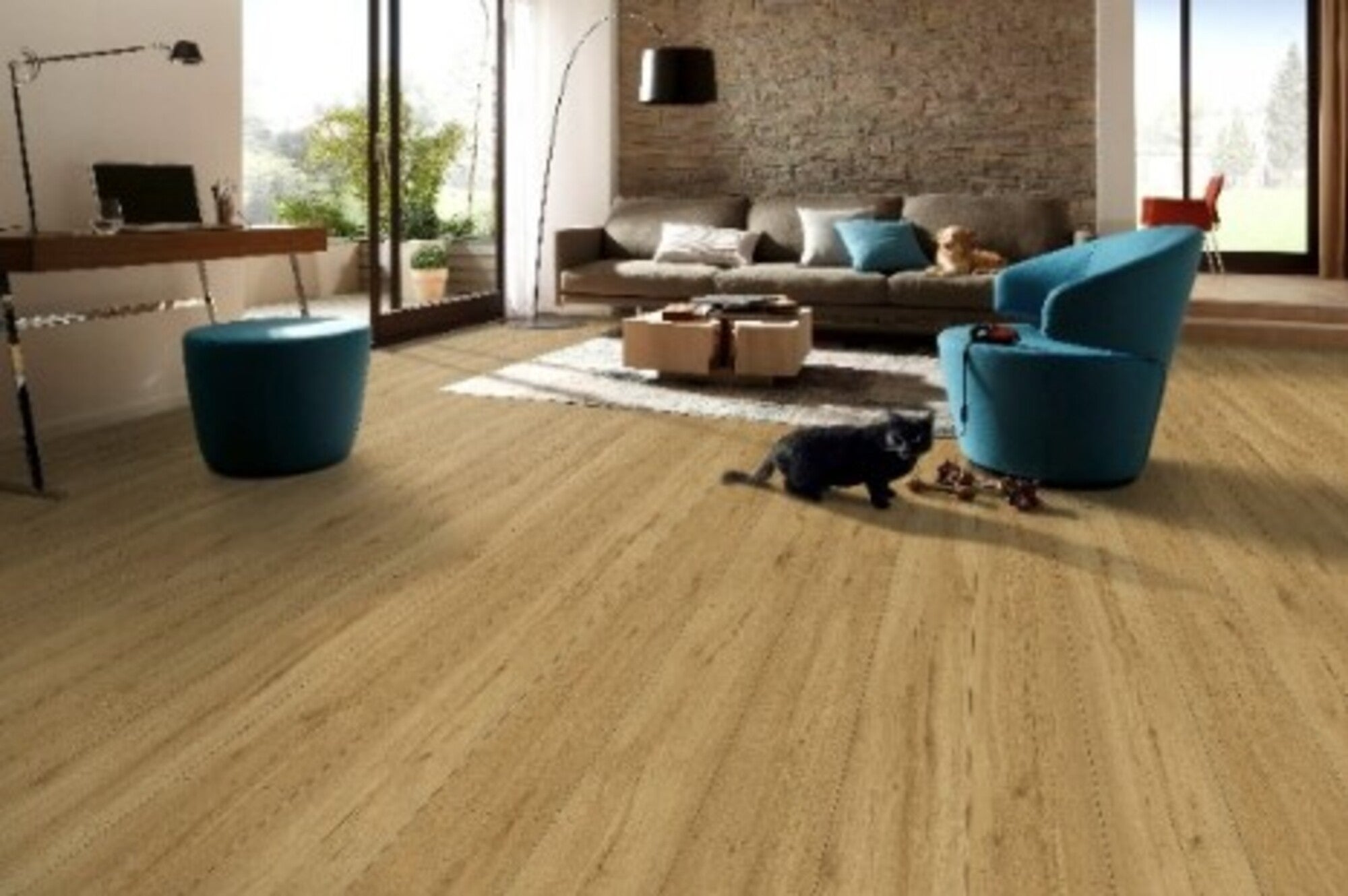 Panel podłogowy Dąb Frosti AC4 8mm 4V op. 2,411 m2 wodoodporny 24h 1