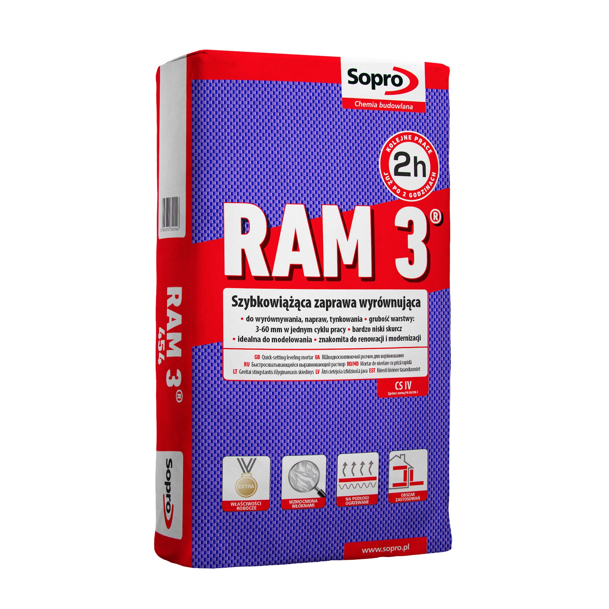 Szpachla cementowa Sopro RAM3 25 kg, 3-60mm