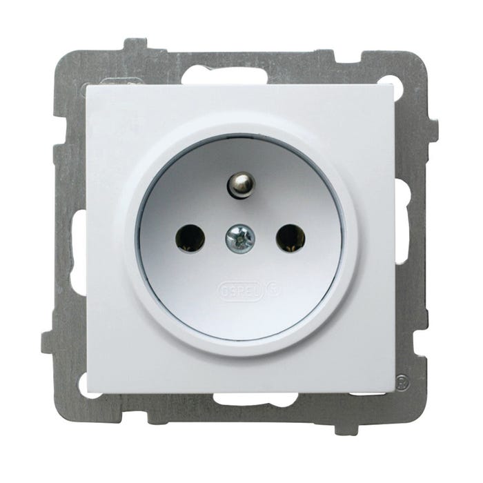 Ospel As biały gniazdo pojedyncze z uziemieniem