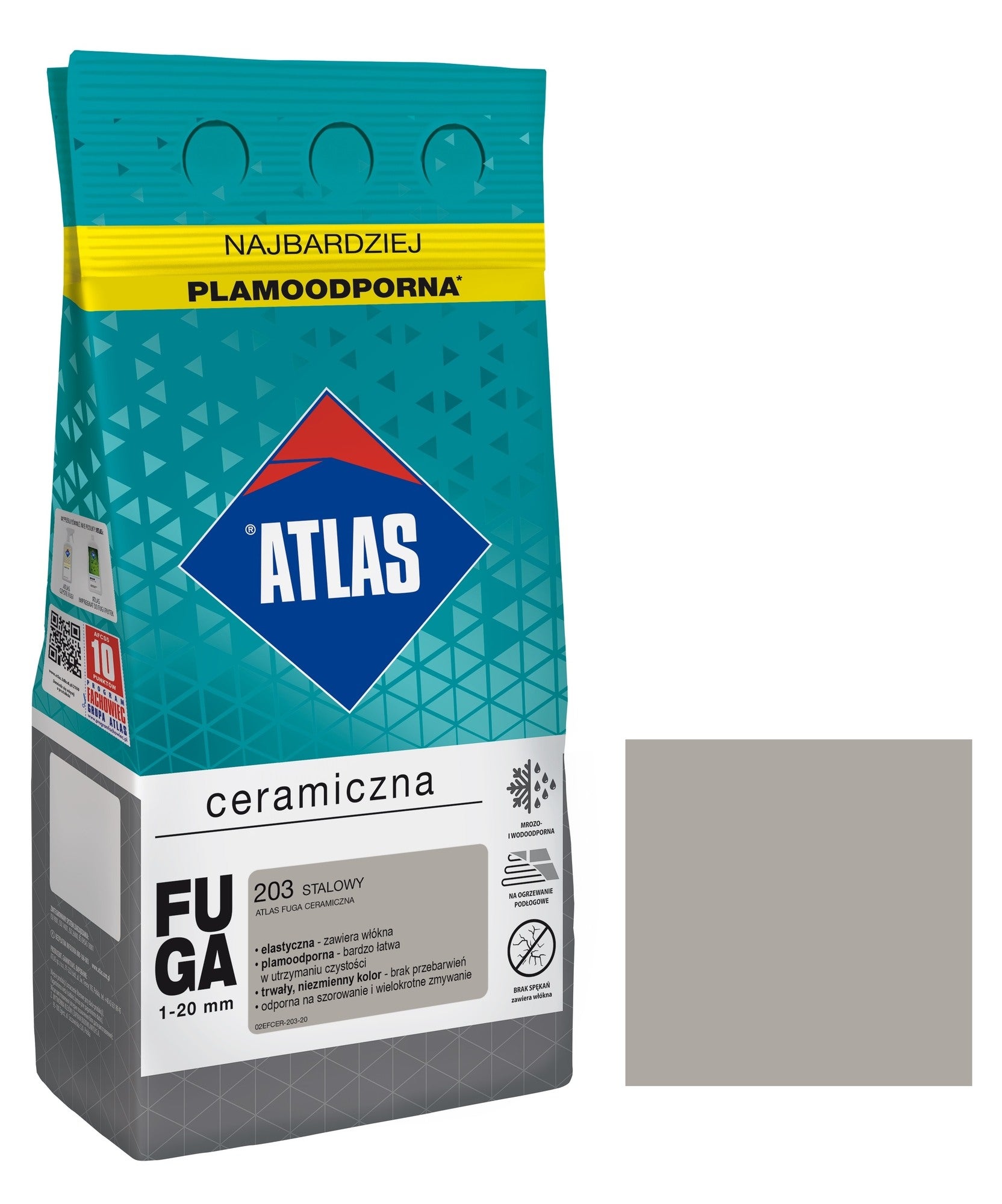 Fuga ceramiczna Atlas 203 stalowy 5kg