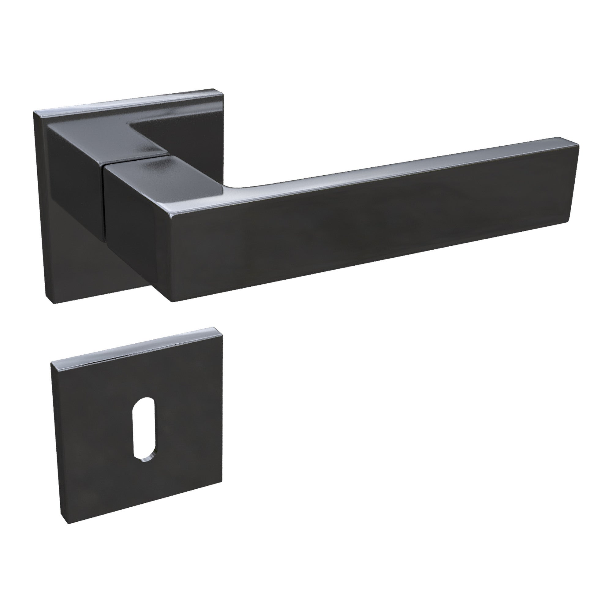 Klamka Elegant z krótkim szyldem czarny 1