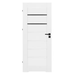 Skrzydło łazienkowe Hestia 80 lewe białe/czarna szyba 0